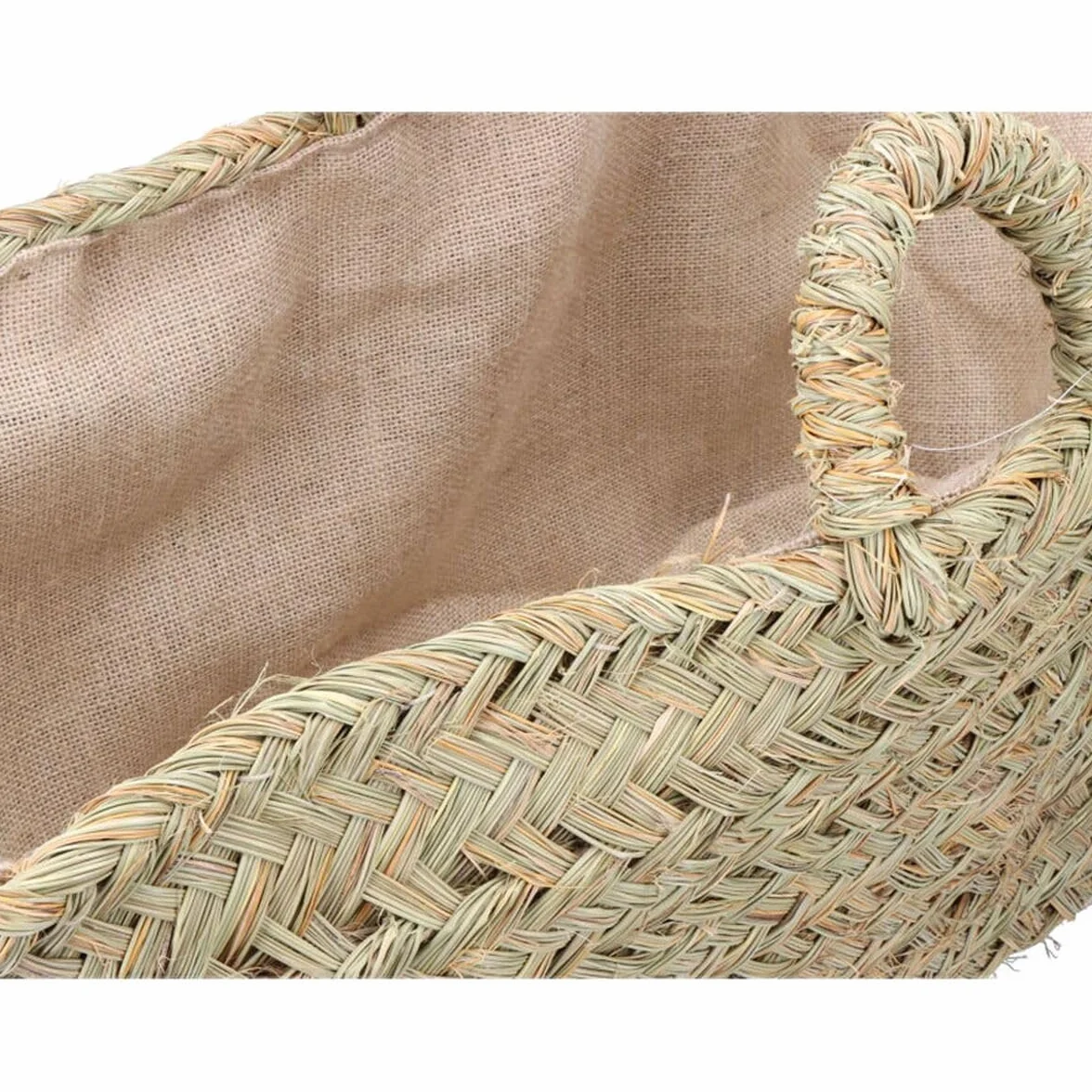 EDM Cesta para leña Esparto 60 x 35 x 45 cm 60 x 45 x 35 cm Oval - Marca Product - EAN: 8425998742381