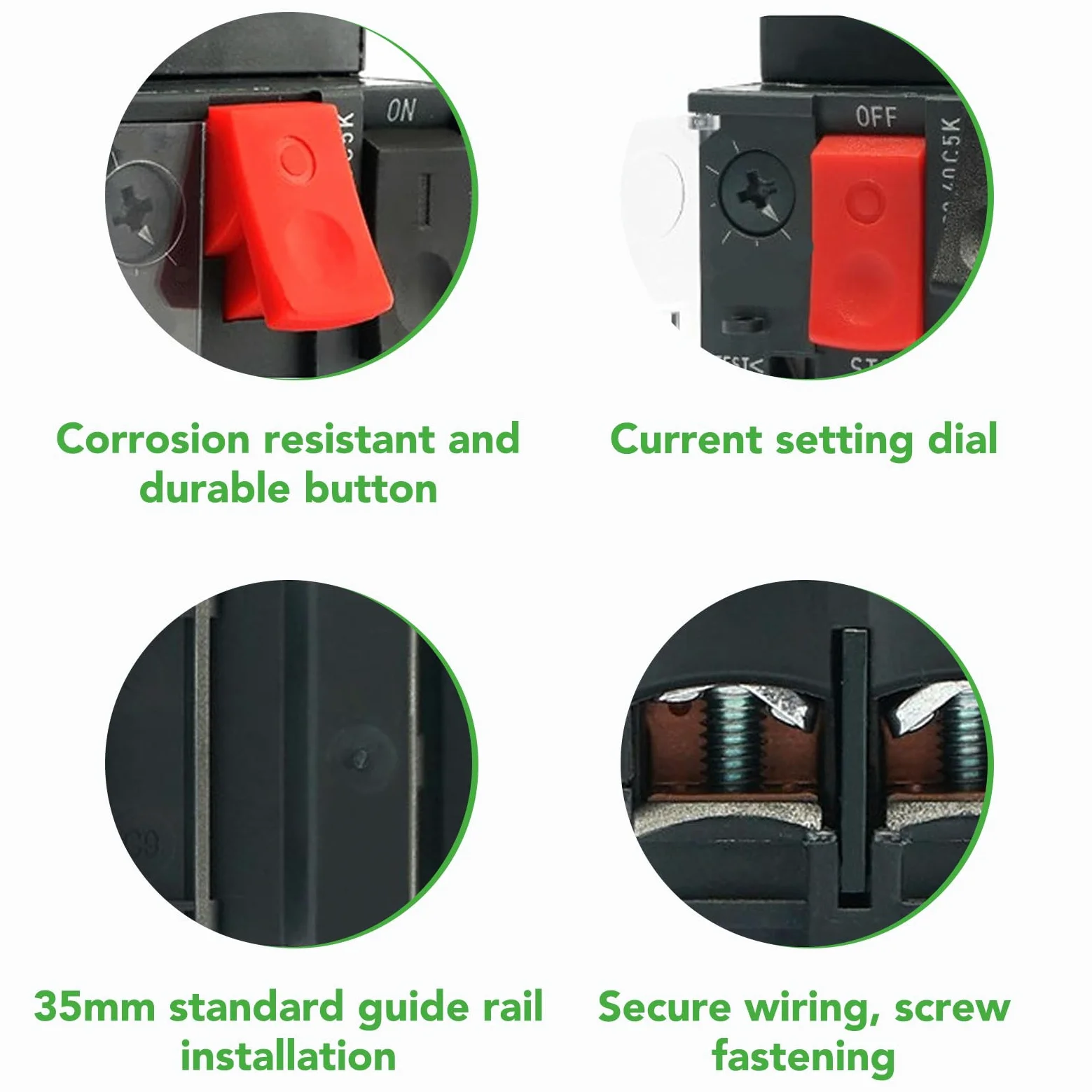 Disyuntor Magnético Térmico del Motor para Protección del Motor AC690V, Funcionamiento Estable y Seguro para Uso Industrial (GV2-ME14 6-10A)