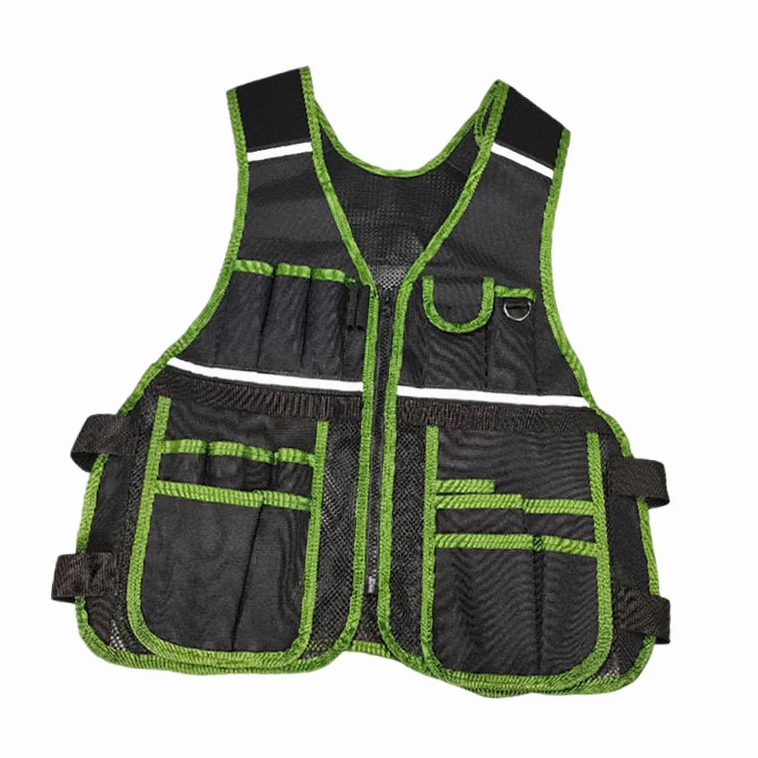 Milageto Chaleco para Electricista con Organizador Multifuncional de Herramientas de Carpintero Y Técnicos Bolsa Ajustable Oxford Transpirable Resis