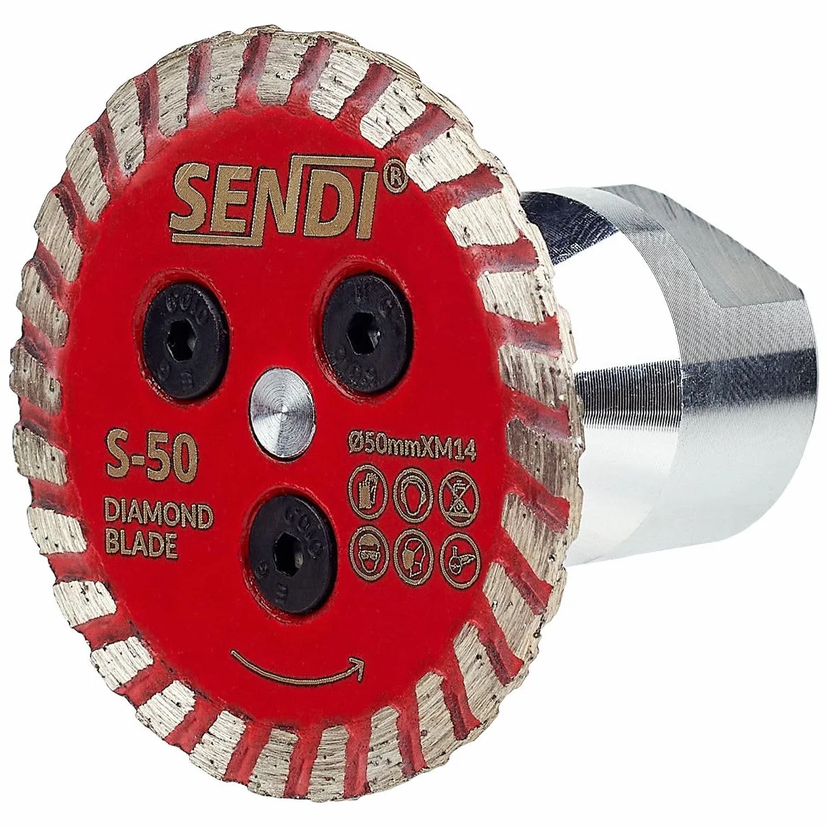 Disco de Diamante SENDI S-50 50MM X M14 - Disco de 50MM de Diametro para el Socavado de Azulejos con Montaje en Rosca M14 - Permite un Muy buen Manejo en el Saneamiento de Juntas de Azulejos.