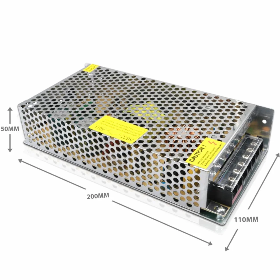 Transformador de Potencia 24V 10A 240W Fuente Alimentación Interruptor AC 110V / 220V a DC 24V, para Tira de LED y Luces LED
