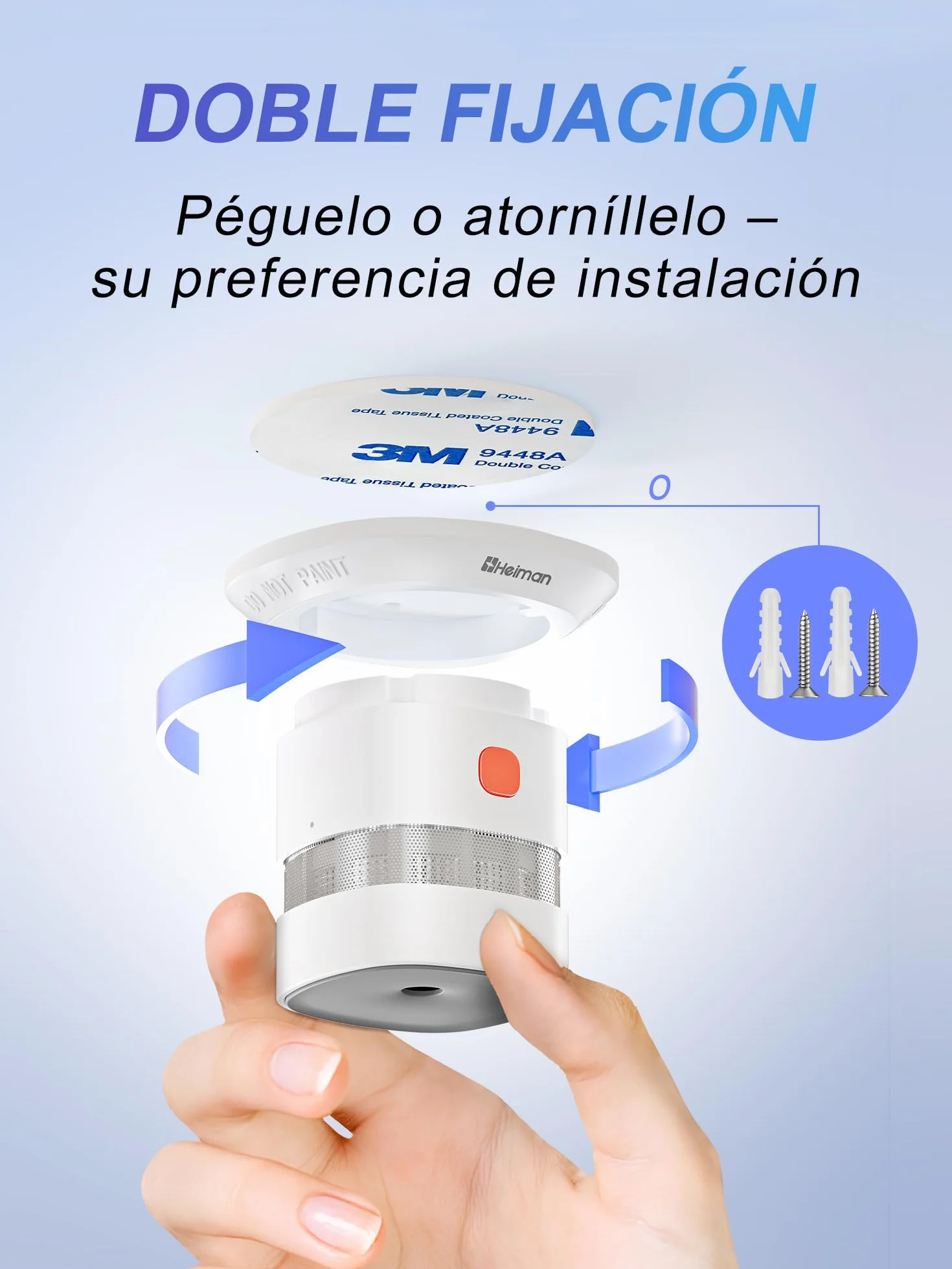 Heiman Detector de Humo Mini Fotoelectrico Alarma de Incendios 10 Años CE DBI UKCA Reddot 5 Unidad