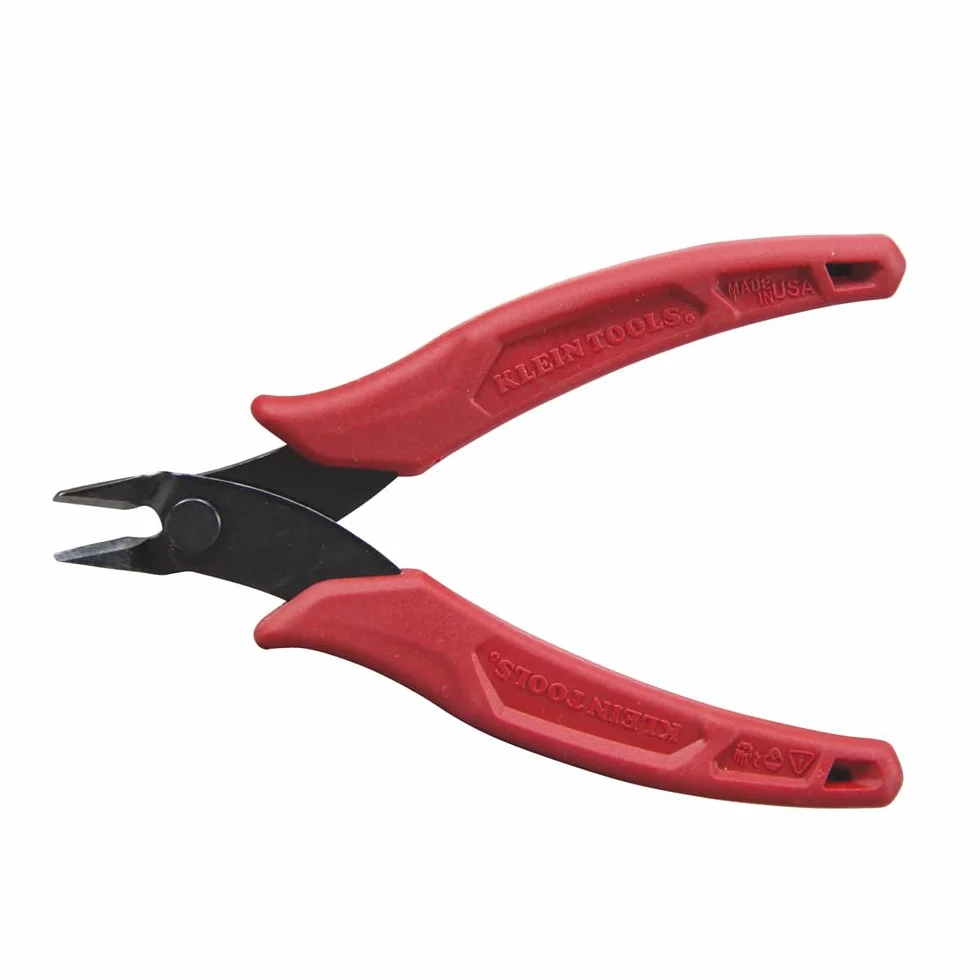 Klein Tools Alicates D275-5, alicates de corte diagonal con cortador de precisión son ligeros y ultrafinos para trabajar en áreas confinadas, 5 pulgadas