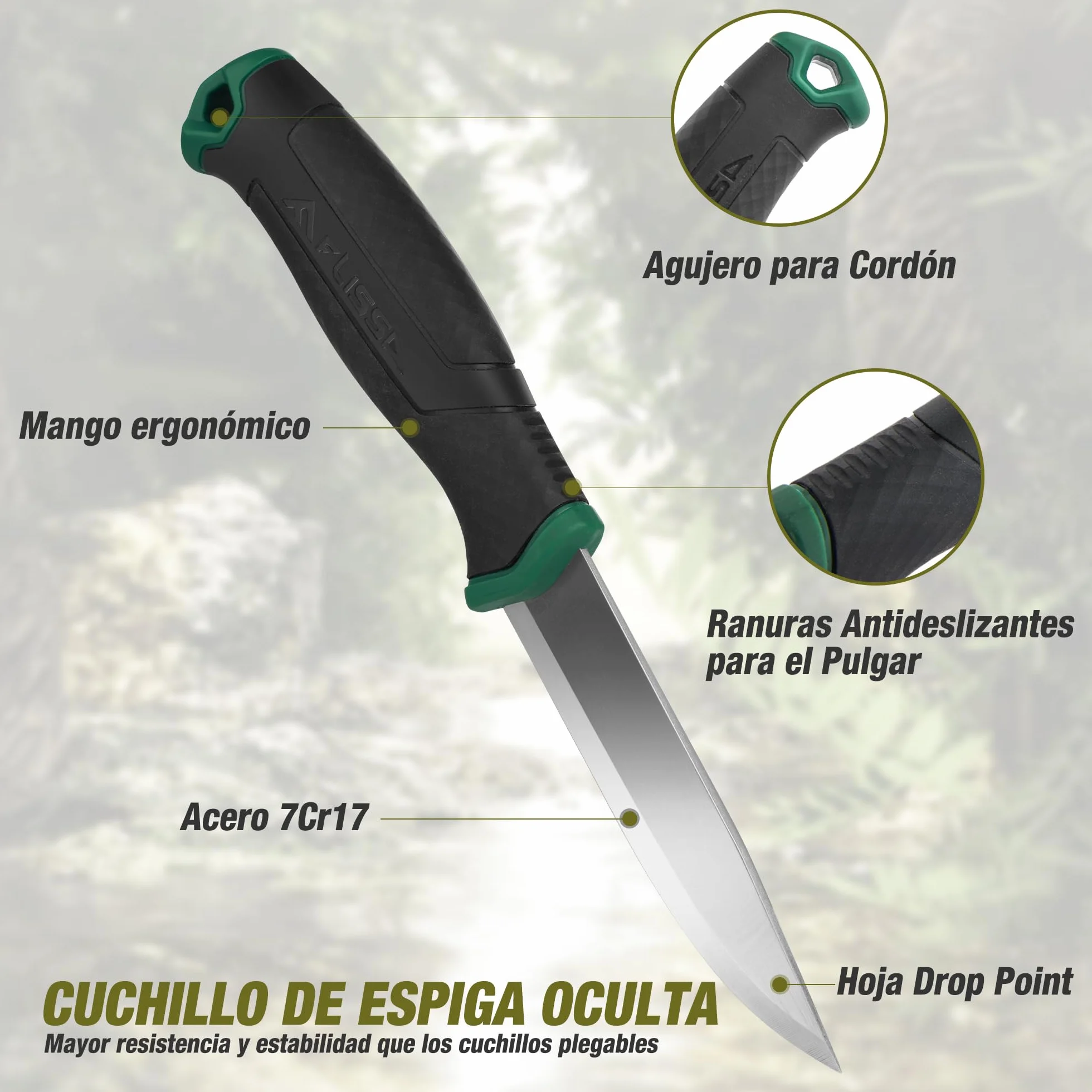 FLISSA Juego de Sierra Plegable y Navaja con Funda para Jardinería