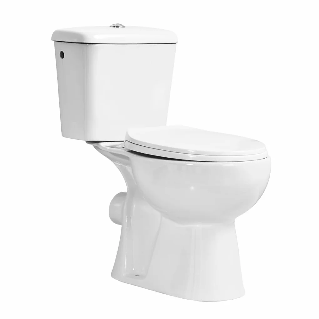 Inodoro Completo - WC Inodoro Completo con Sistema Antibacterias - Vater Baño con Tapa Dura Extrafina Amortiguada - Inodoro Salida Vertical- WC para Hogar Color Blanco - Retrete Para Hogar