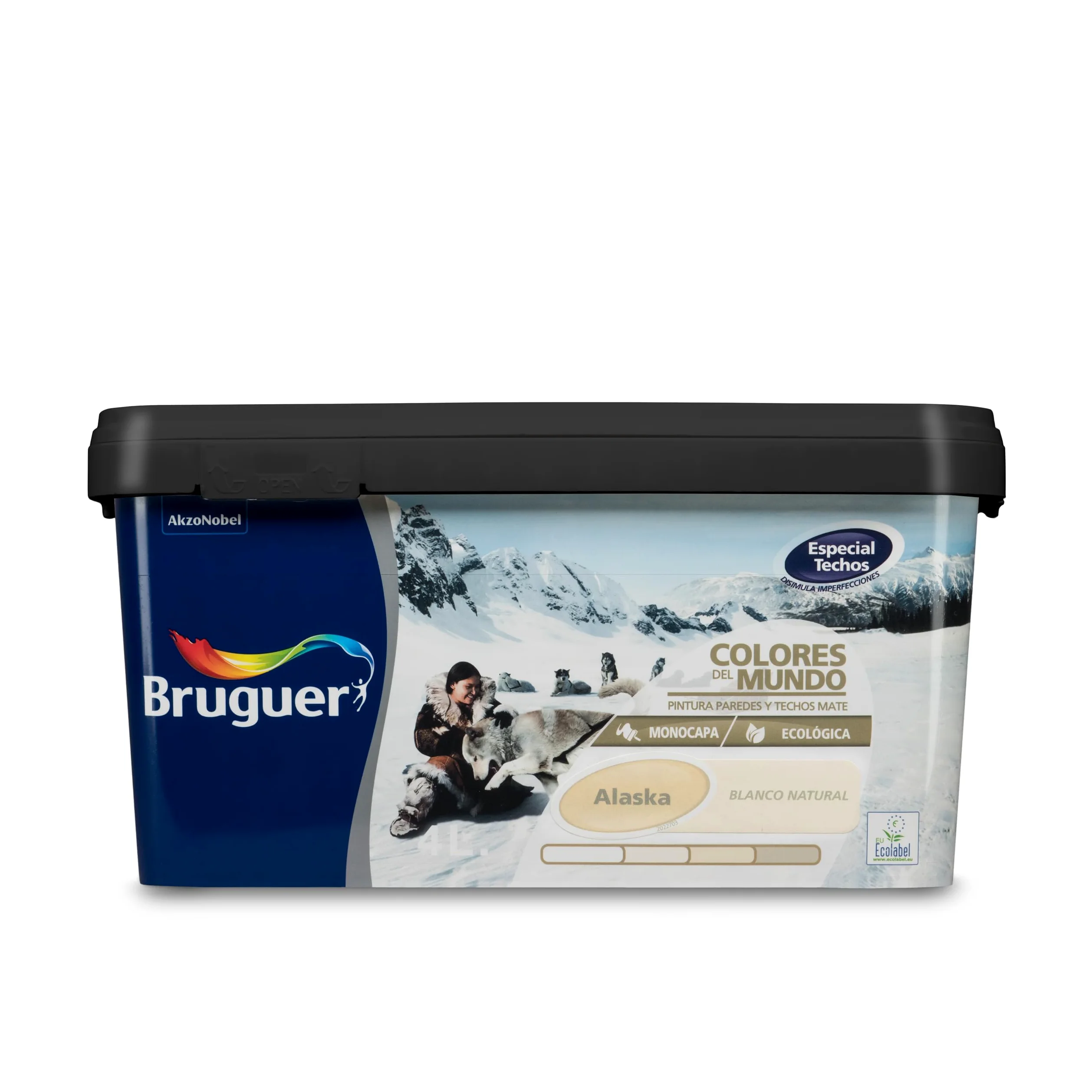 Bruguer Colores del Mundo Pintura para paredes monocapa Alaska Blanco Natural 4 L
