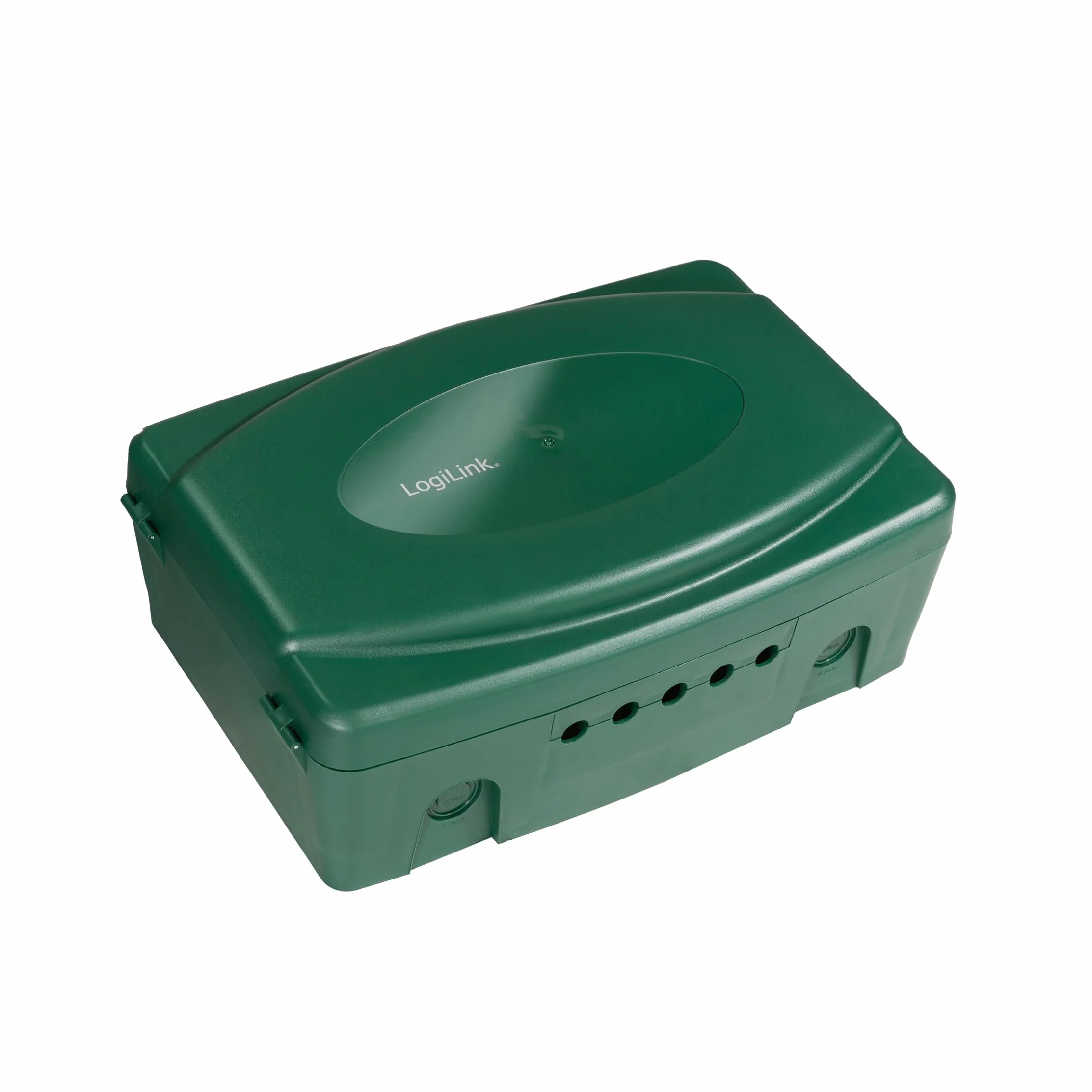 Logilink - Caja electrónica Resistente a la Intemperie para Uso en Exteriores en Verde con protección contra el Polvo y Salpicaduras (IP54), 32 x 21 x 11,5 cm
