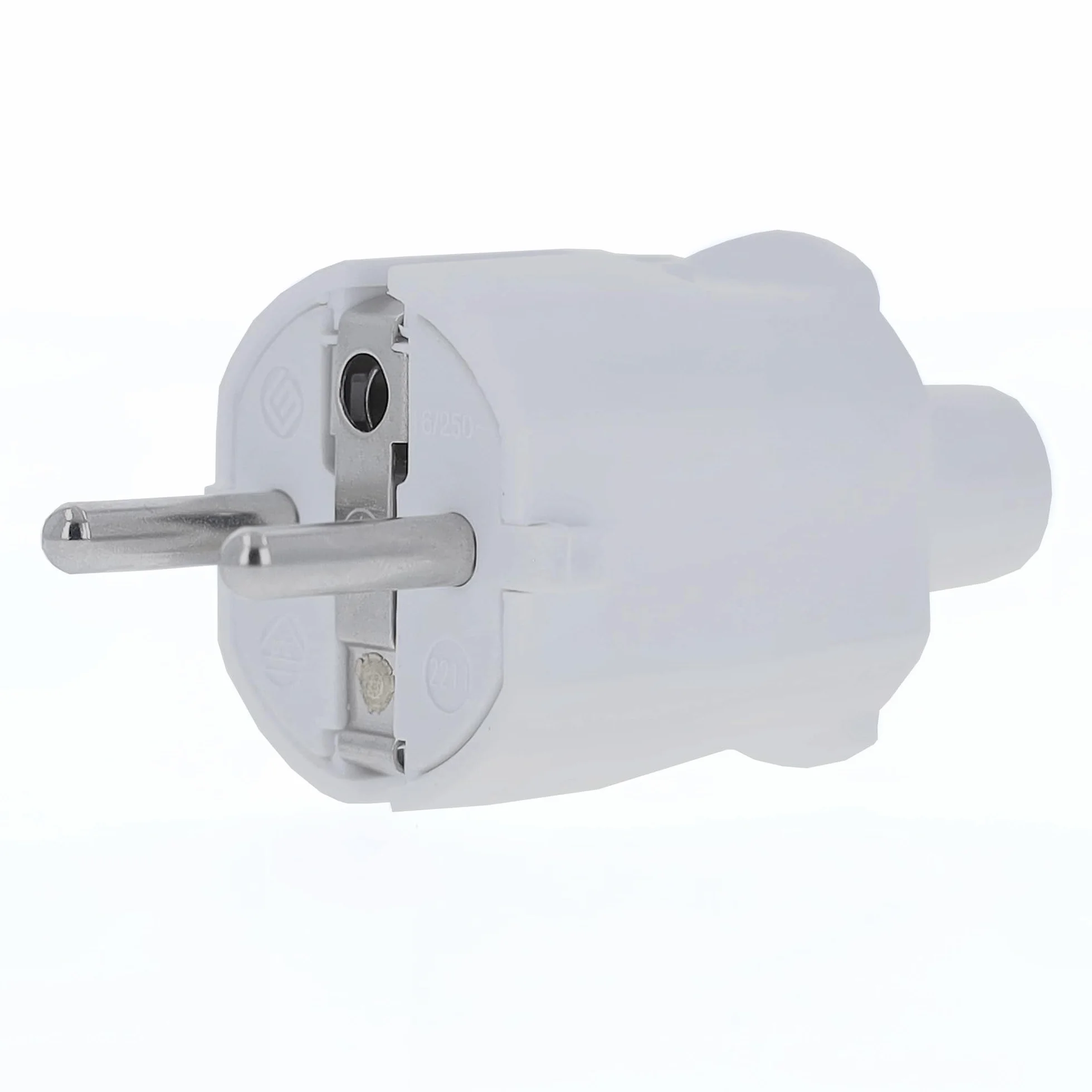 Schwabe 62221 Enchufe de PVC Blanco Doble Contacto 230 V