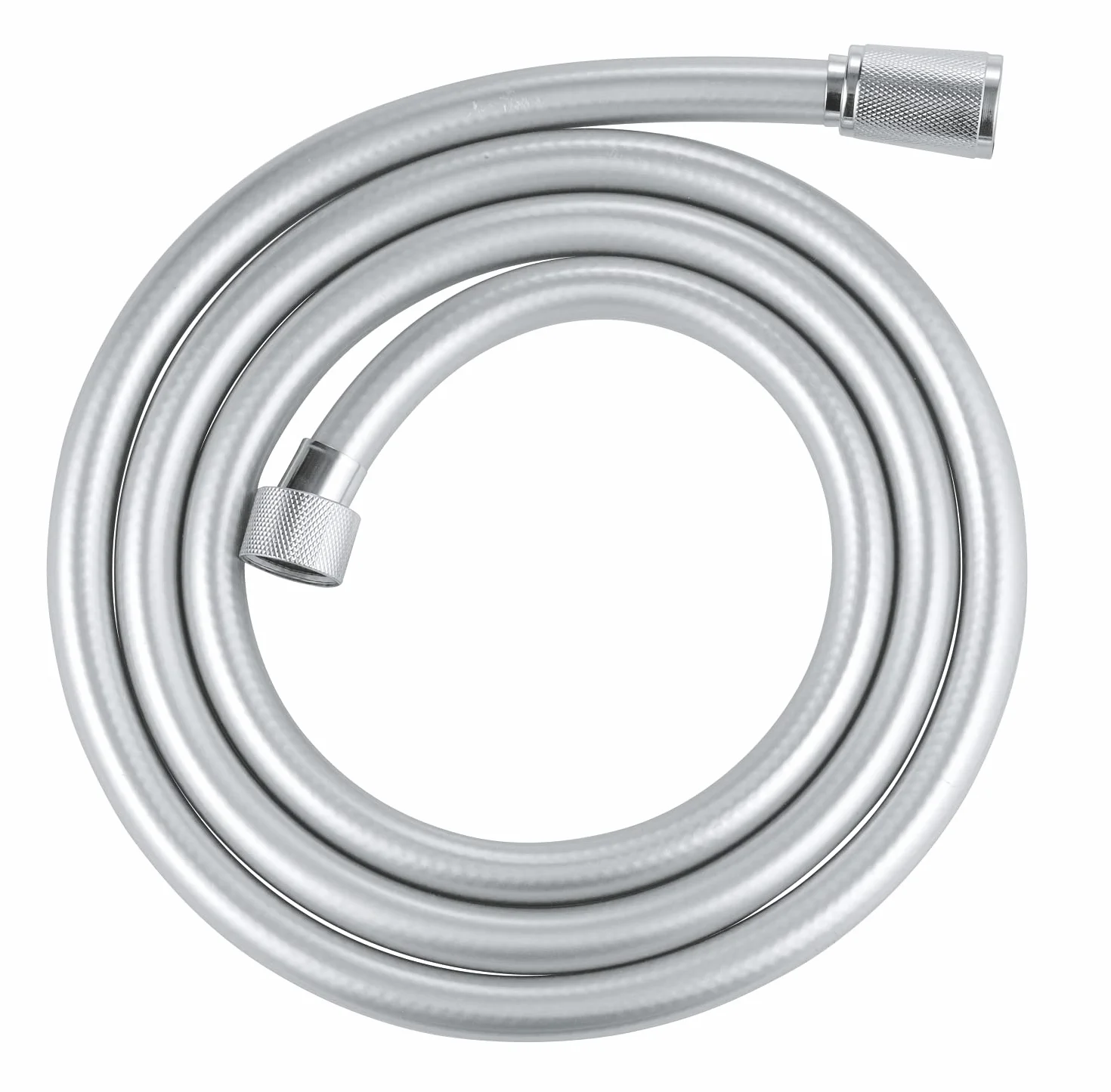 GROE Vitalioflex Silver - Manguera de ducha (1.75m, resistente al calor, sistema anti-torsión, conexión universal, instalación QuickFix), plata, 27506001
