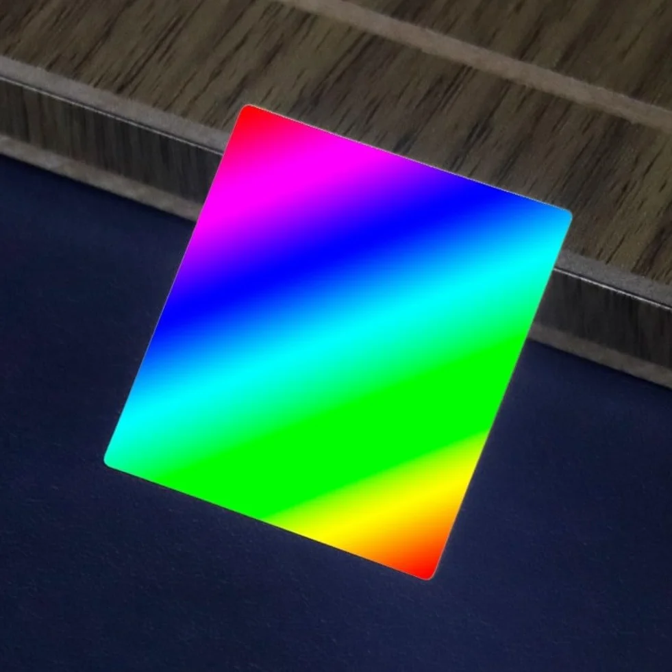 Rejilla de difracción óptica 36x38mm, rejilla de transmisión PET premium con eficiencia del 50%, ancho 200-10000nm para experimentos de espectroscopia en laboratorios escolares (600 líneas)