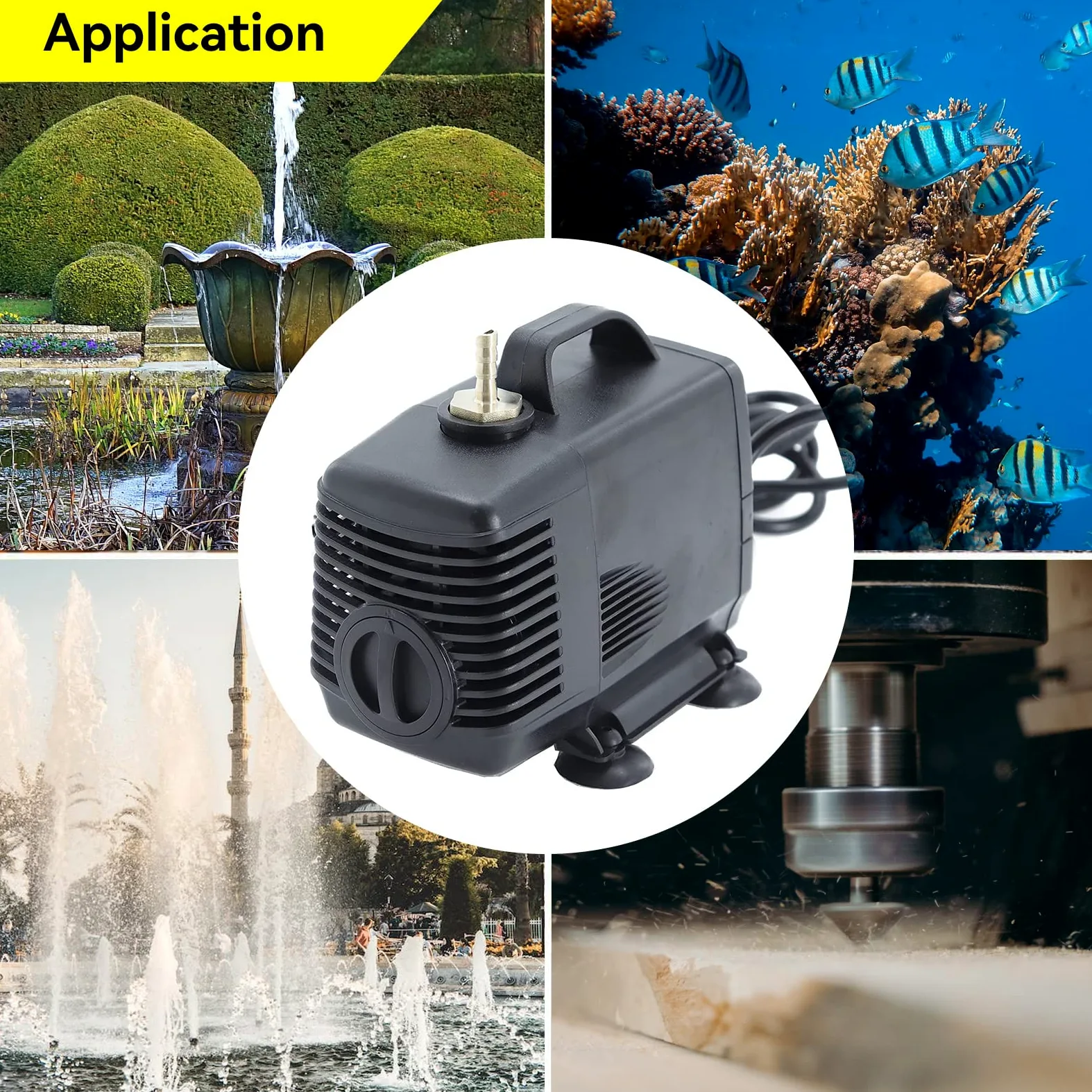 RATTMMOTOR CNC Bomba de agua 80 W 220 V 3,5 m Bomba sumergible 3500 L/H para router CNC 3 kw/2,2 kw/1,5 kW/0,8 kW motor de husillo máquina de grabado de refrigeración
