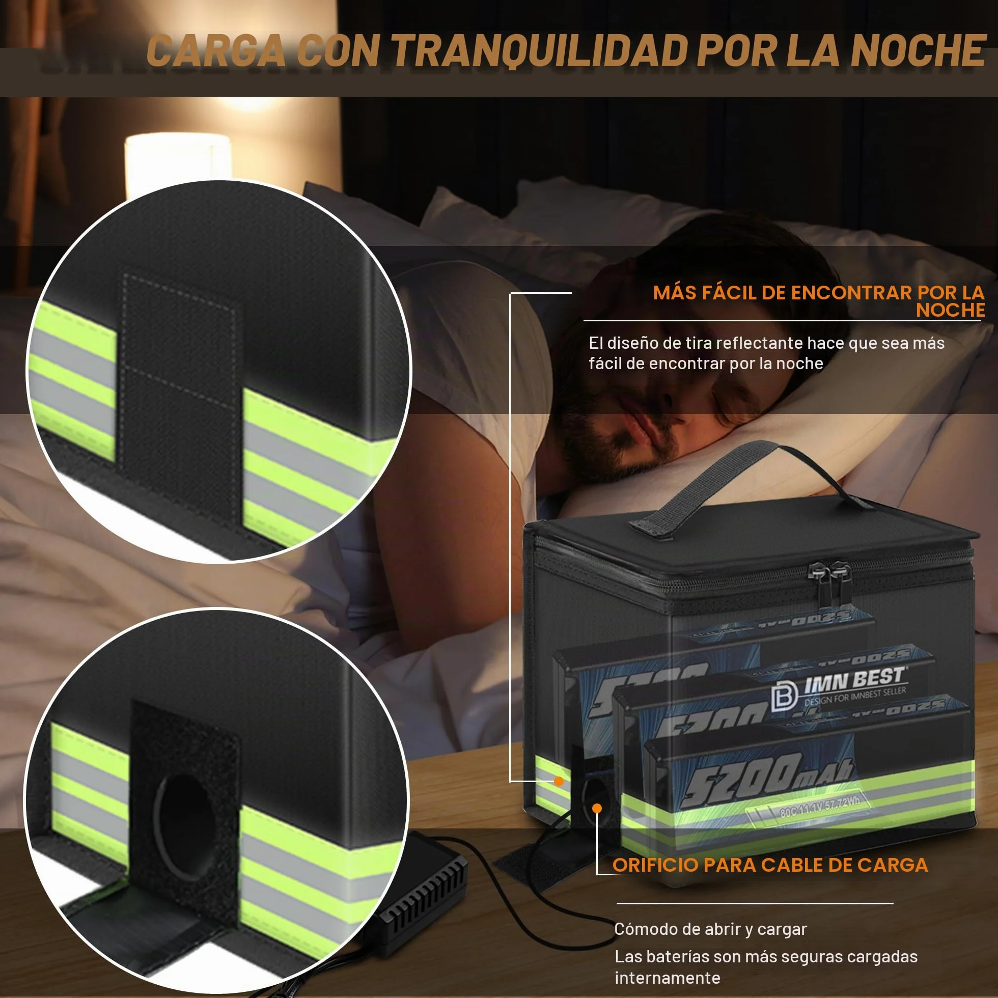Bolsas de seguridad para baterías de litio Bolsas de seguridad ignífugas y antideflagrantes Ranuras de almacenamiento ajustables de gran capacidad para guardar y proteger baterías de litio