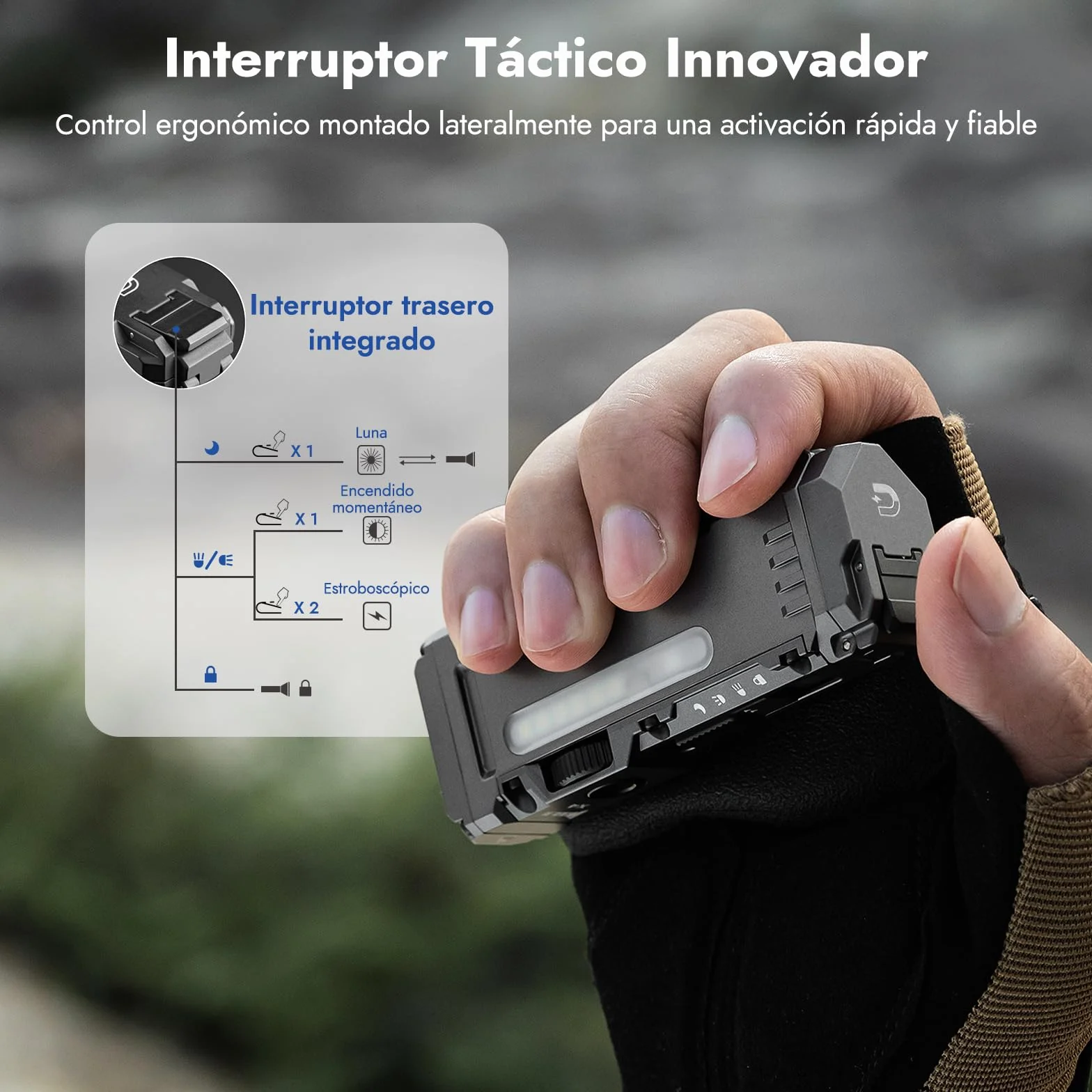 WUBEN X4 Mini Linterna LED Recargable con RGB Lamparas, 1500 Lumens EDC Linternas Alta Potencia con Iman, IP65 Portatil Tactico Lampara de Mano para Camping Emergencia Rescate