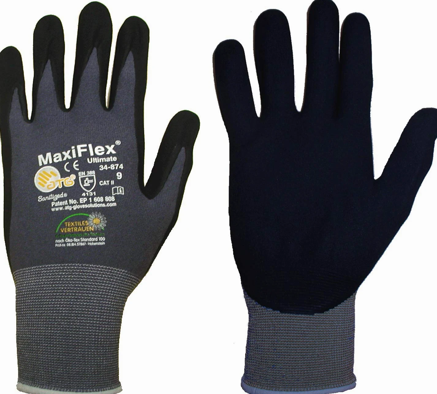 ATG Maxiflex - Guantes de punto de nailon (talla 11, 12 pares)