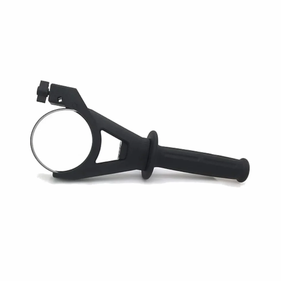 Trade-Shop Mango adicional/empuñadura/mango lateral para martillo perforador, taladro, lijadora/cuello ajustable de 75 mm – 87 mm de diámetro