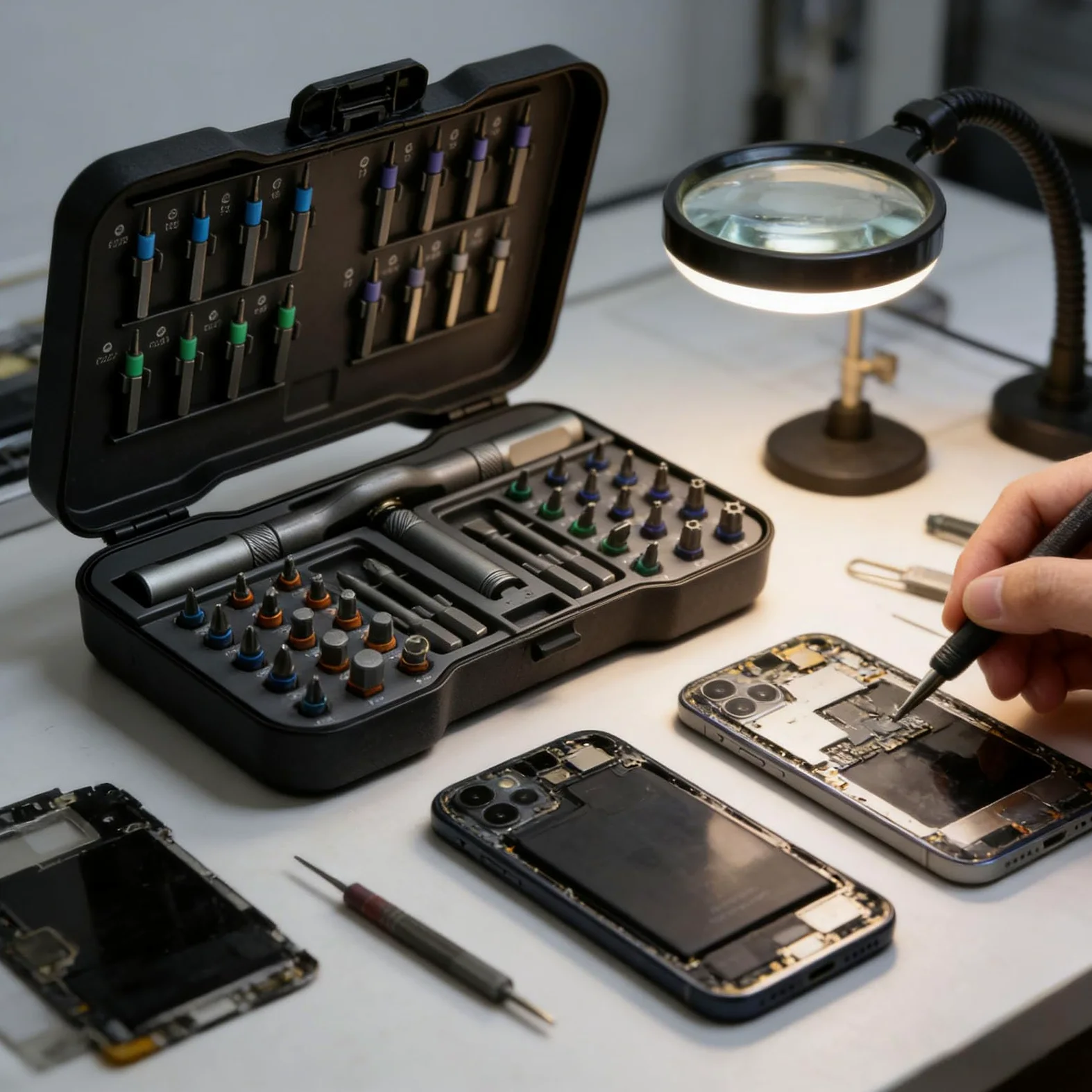 ordinarYone Juego de destornilladores magnéticos 50 en 1 con mango ergonómico y funda portátil para proyectos y reparaciones profesionales