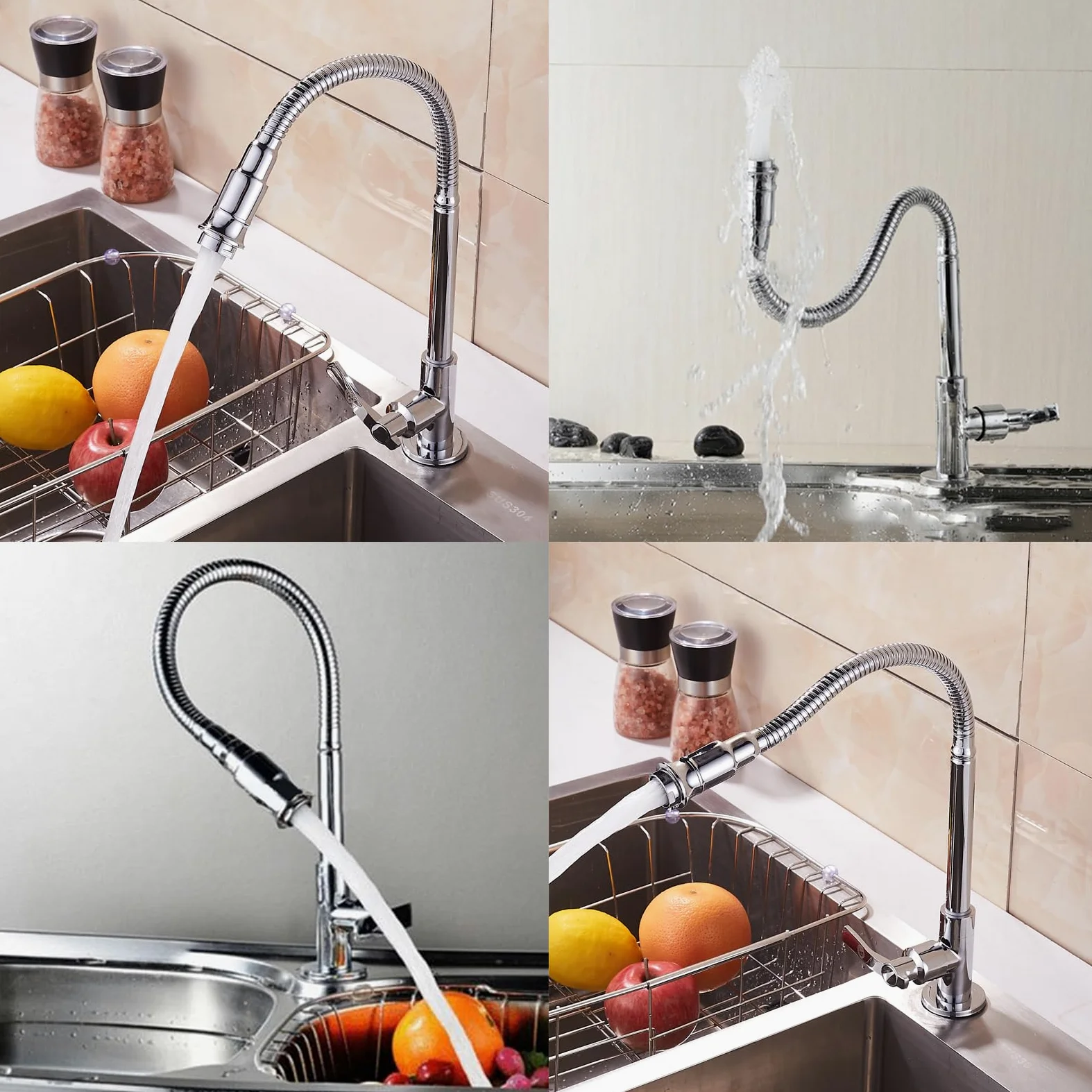360 giratorio barra de la cocina baño grifo del fregadero individual Agua Fría cuello flexible de lavandería Sala de jardín al aire libre grifos solicitud TAP