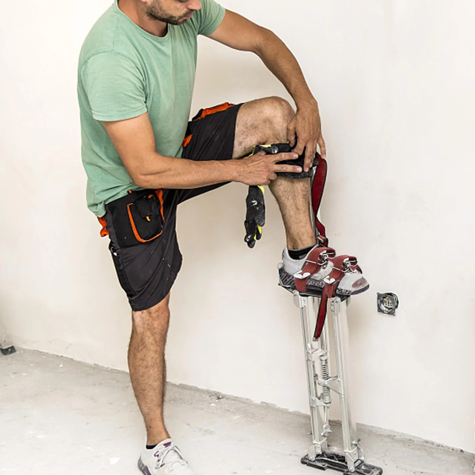 Correas Para Zancos De Pladur,Correas Resistentes De Fijación Para Piernas - Venda Protectora Antideslizante Para Instalación De Pladur, Mantenimiento Industrial, Obras Y Trabajos Eléctricos