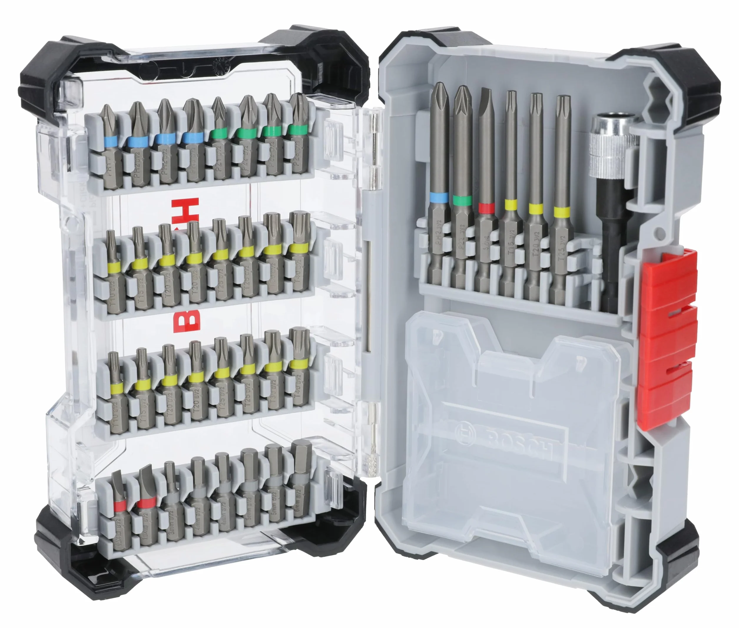 Bosch - Juego de 40 puntas extra duras (197 x 110,5 mm, accesorios profesionales, destornillador, taladro, 40 unidades), Versión actual