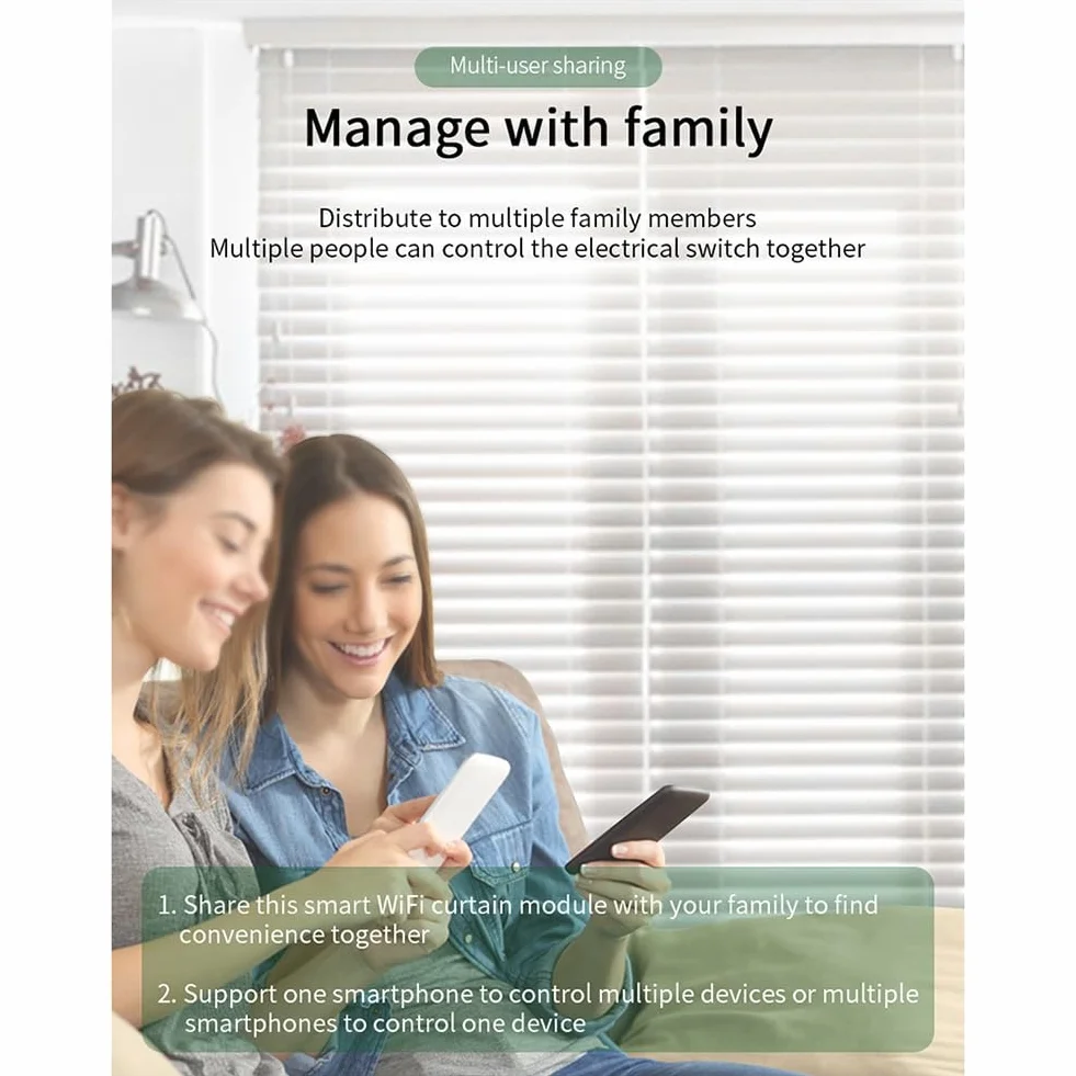 Booso Tuya Smart Curtain Switch WiFi 433Mhz Módulo de Control de Persianas Enrollables con Control Remoto para Persiana Enrollable Eléctrica