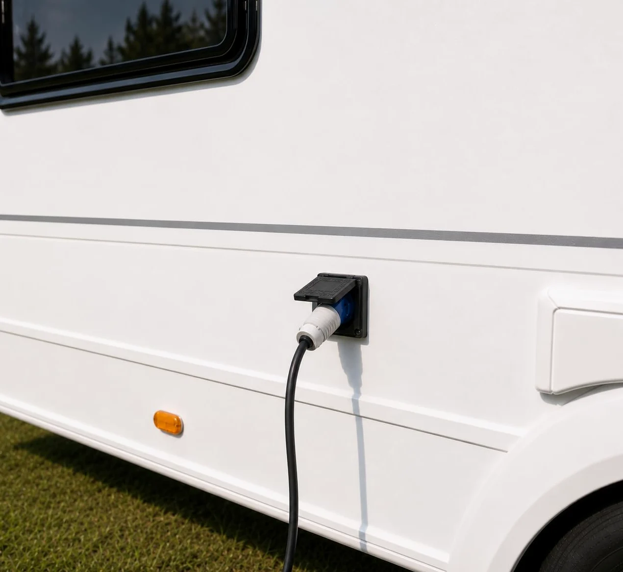 Ha ba - CEE enchufe de exterior negro contra salpicaduras de agua, 200 – 240 V, 16 A, 3 pines IP44