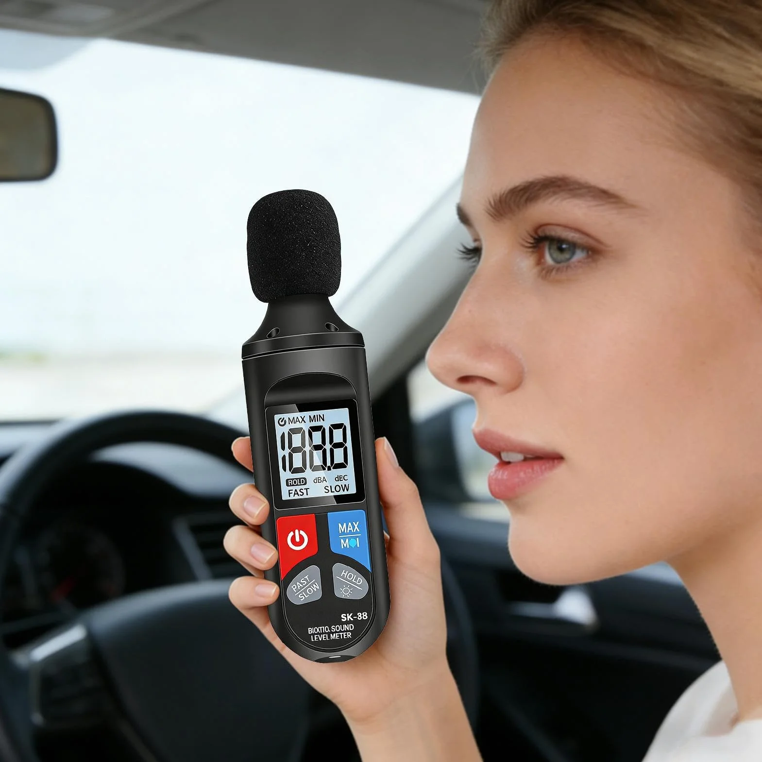 Medidor de decibelios - Sensor de ruido de medición de ruido de 30-130dB | Medidor de decibelios para vecinos de ruido,Para clase, vecinos, en el coche, oficina, hogar, instrumentos musicales