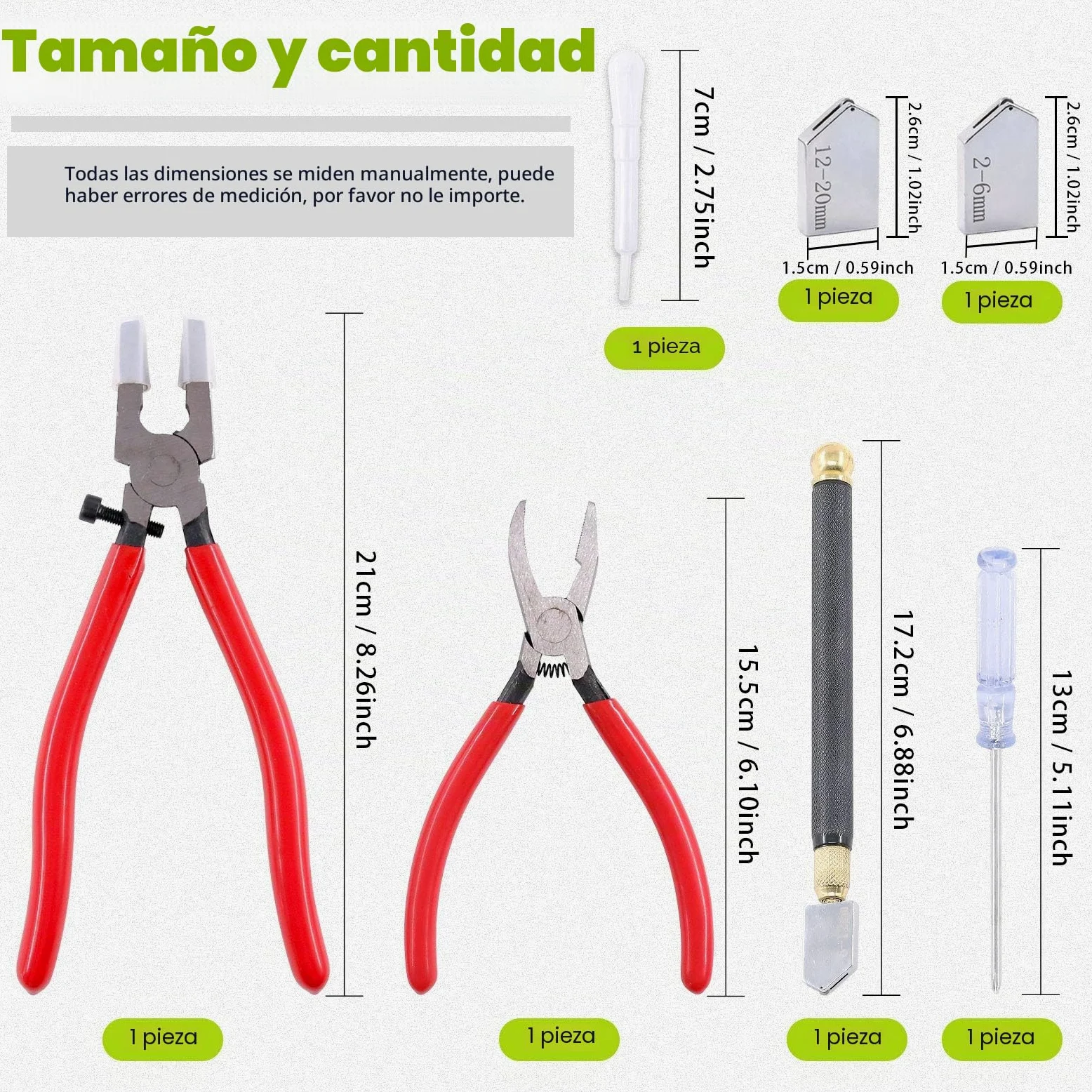 Keadic 3 herramientas de corte de vidrio, alicates rompedores, alicates de rotura de vidrio, herramienta de corte de vidrio resistente con punta de goma para azulejos de mosaico