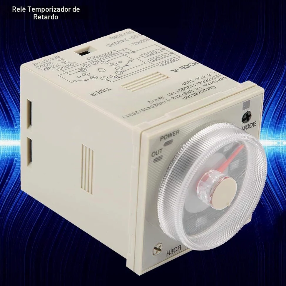 H3CR-A 11-Pin rango de tiempo de temporizador de retardo ajustable 100-240VAC 100-125VDC 0.5S-300H relé de tiempo de control de perilla