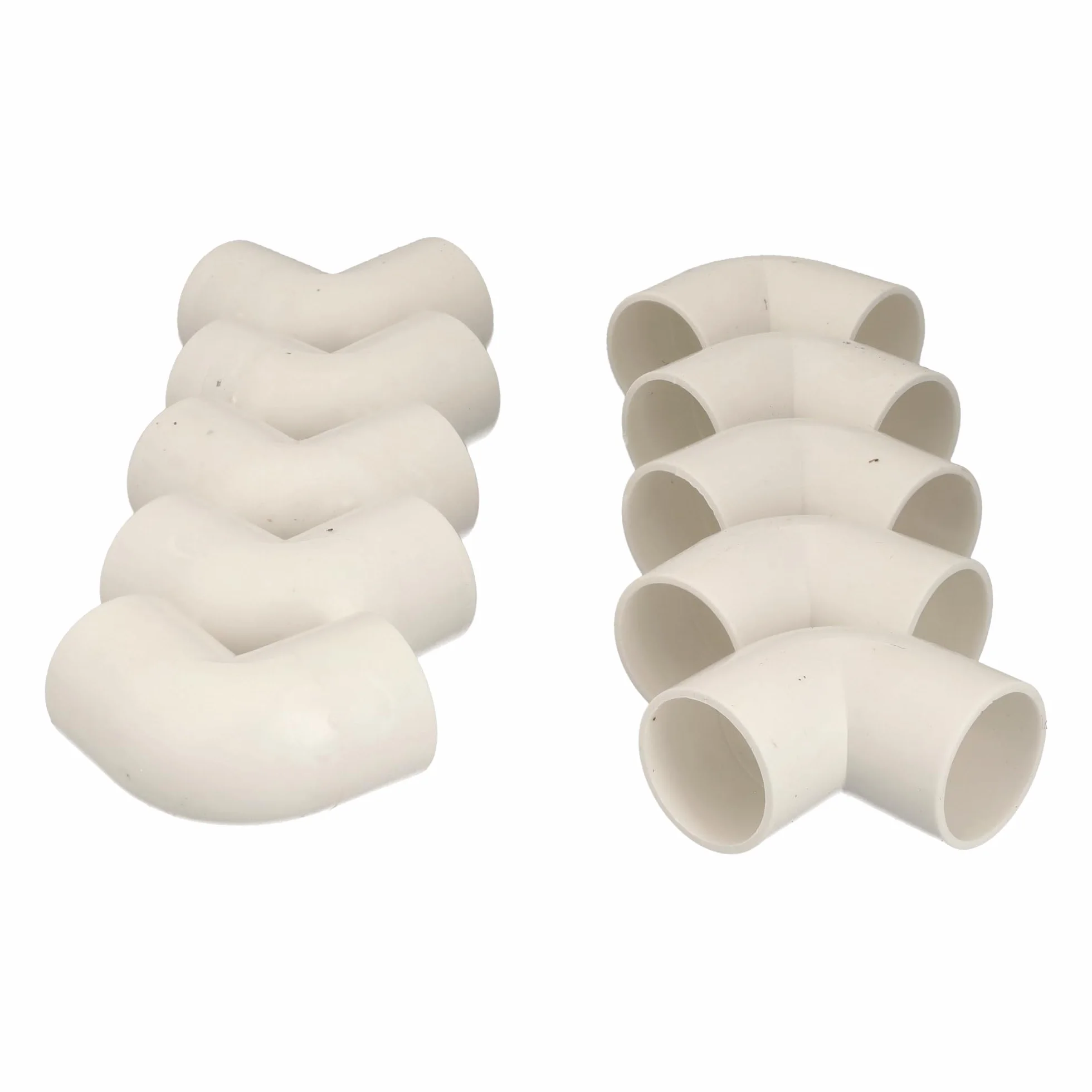 Jandei - Pack 10 uds. Tubo para Cables PVC Rígido Blanco Longitud 1 Metro. Diámetro 20 mm. Funda de Cable con Grapas de Sujección, Codo 90 Grados,Manguitos y Curvas de Empalme.