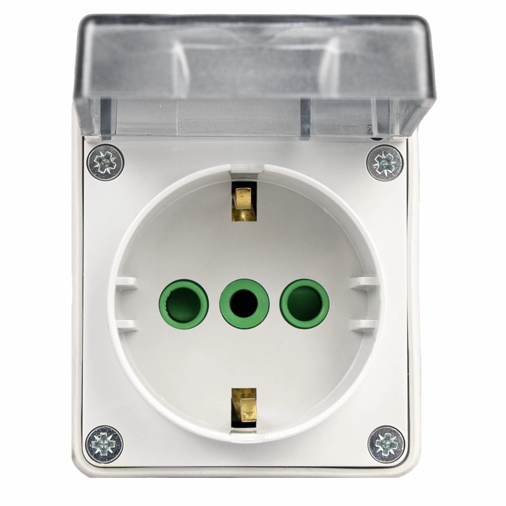 WOLFPACK LINEA PROFESIONAL Adaptador Industrial Cetac Schuko Simple 2p Con Tapa