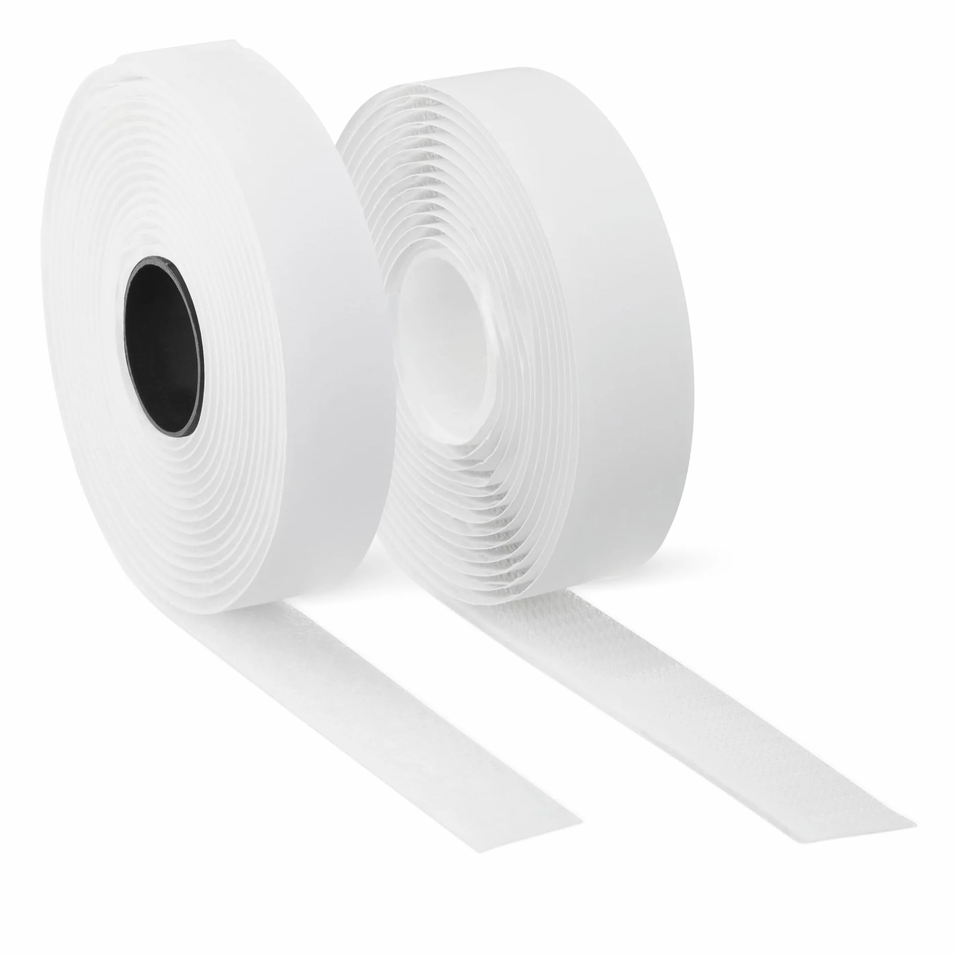 Amazon Basics Cinta de Gancho y Bucle, Dorso Adhesivo, 3m x 1,9cm, Blanca