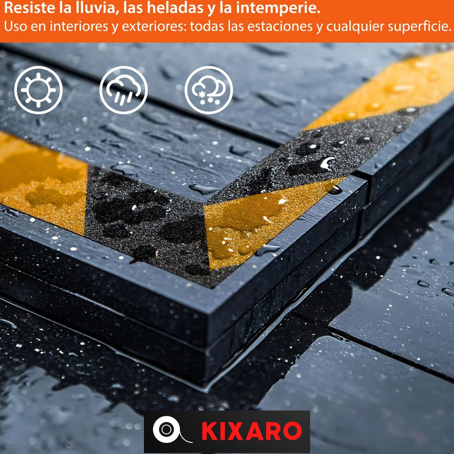 Cinta Antideslizante Escaleras Piscina Bañera Suelo 10m x 5cm Cinta Antideslizante Adhesiva Amarillo Negro x2 Rollos Tiras Antideslizantes Exterior Interior ✯GARANTÍA VIDA✯ Antideslizante Escalera