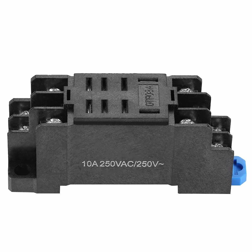 Zócalo de Base de Relé 8 Pines Zócalo de Base de Relé de Potencia para Relé de Tiempo JQX-13F LY2N-J HH62P
