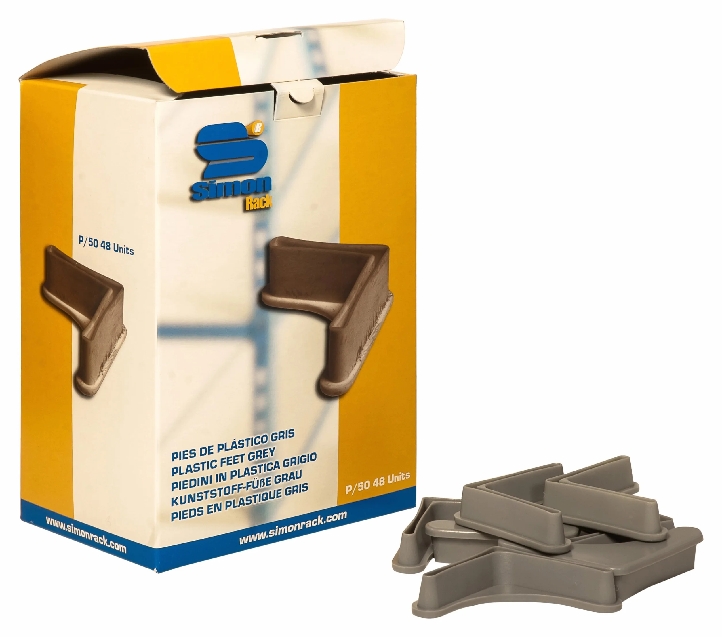 Simonrack 90440000074 - Caja de 48 pies P/50 (plástico), color gris