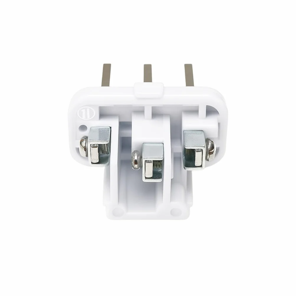 Enchufe Macho 25A 2P+T 250V IP20 6000W Blanco para Hornos, Microondas y Placas Vitrocerámicas