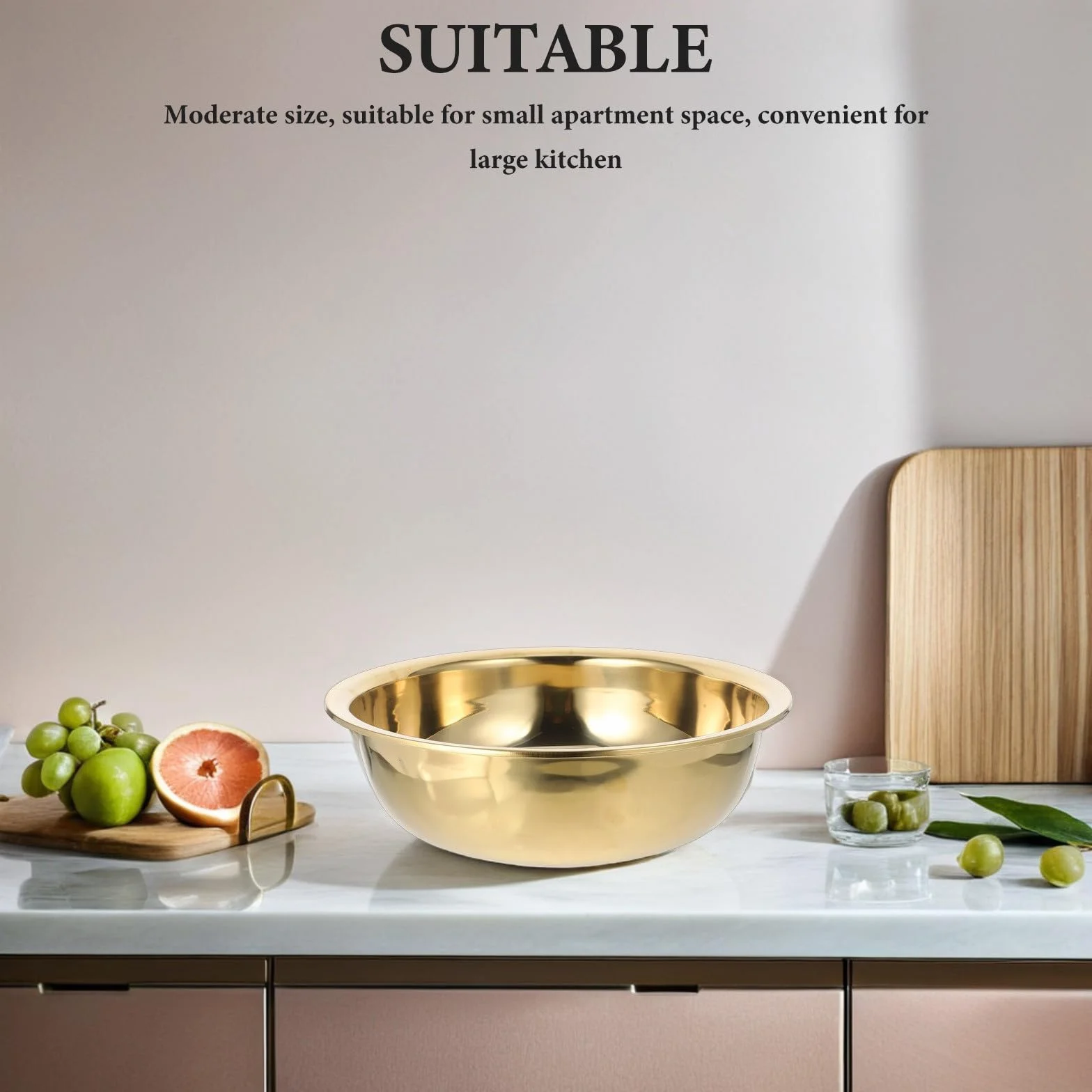 Cuenco para Lavar Verduras y Cara Grueso Bordes Seguros de Acero Inoxidable y Superficie Antiadherente Adecuado para Cocina y Baño