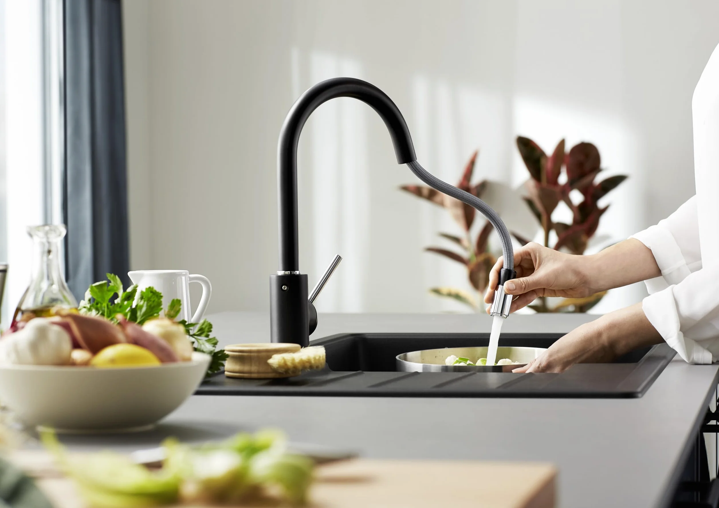 BLANCO MIDA-S Cartucho de cerámica alta presión manguera extraíble prevención retorno ahorro agua