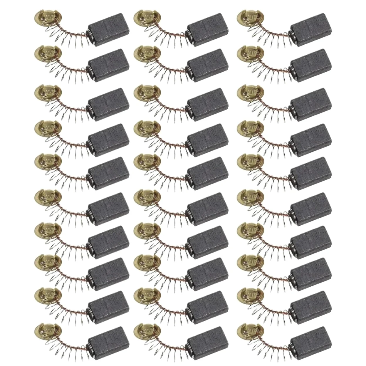 30 cepillos de carbono de repuesto para motor eléctrico de 7 x 11 x 18 mm para herramienta eléctrica, escobillas de carbón de grafito, piezas de herramientas eléctricas