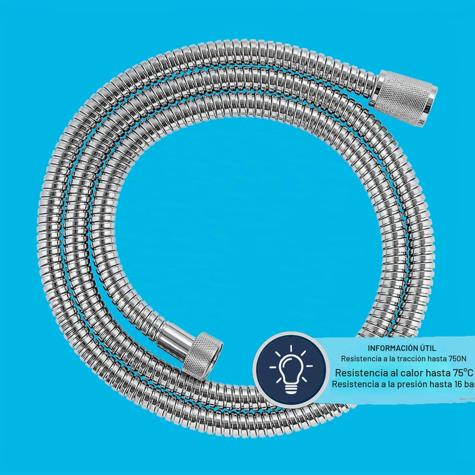 Grohe VitalioFlex QuickFix - Flexo de ducha, 1500mm, metal, ref 27502001