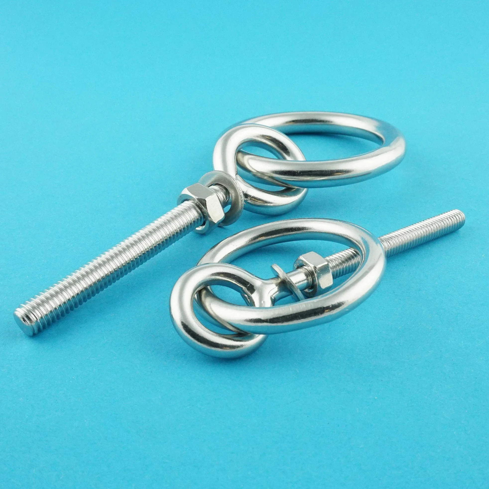 M12 x 150 mm Perno de ojo con anillo (2 unidades) - Tornillos de ojal - Rosca métrica - Tornillo de anillo - Acero inoxidable A4 V4A - inoxidable