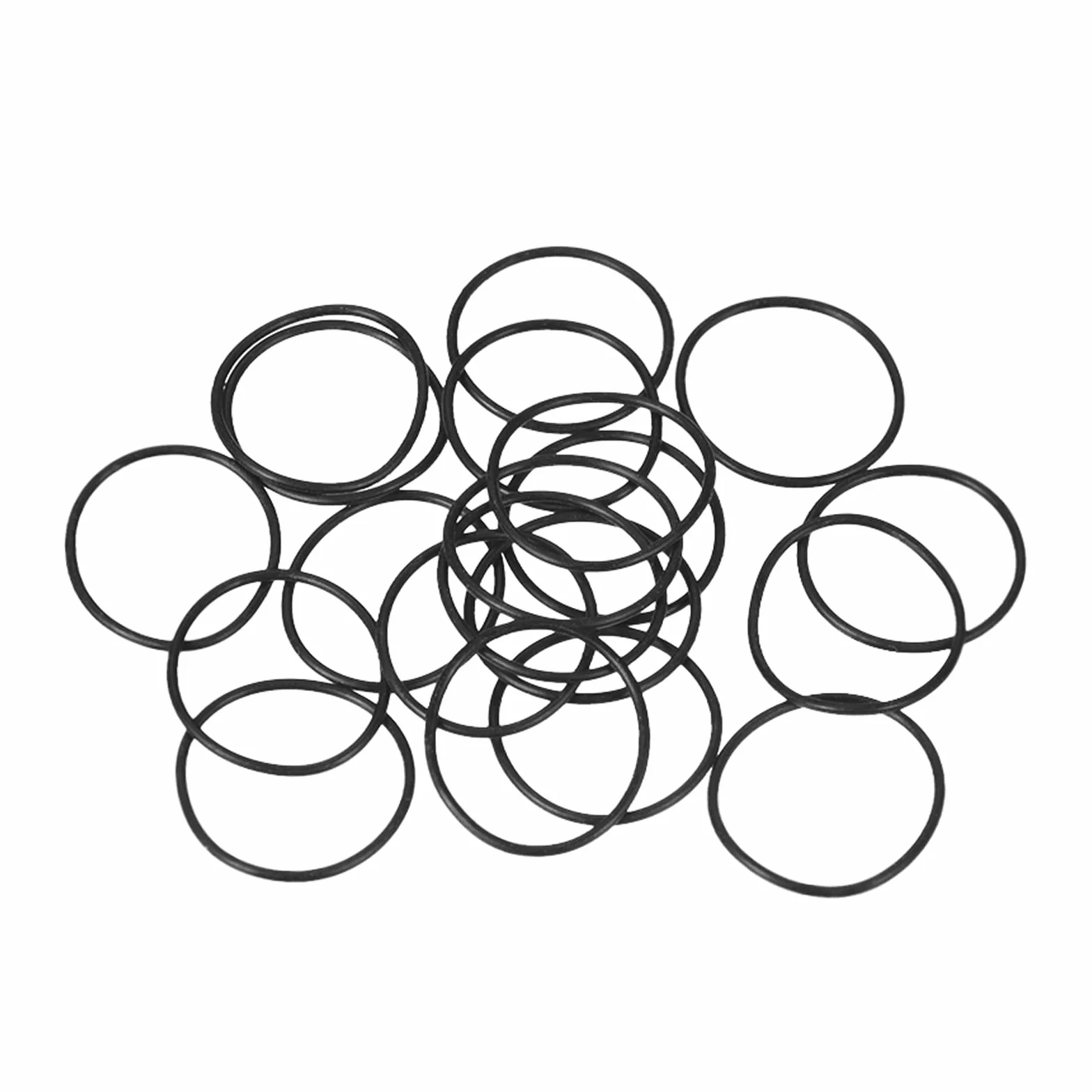 QUARKZMAN 17mm x 15mm x 1mm Nitrilo Goma Juntas Tóricas x 20uds Redondo Junta Arandela para Grifo Plomería Reparación Sellado Conexión [Negro]