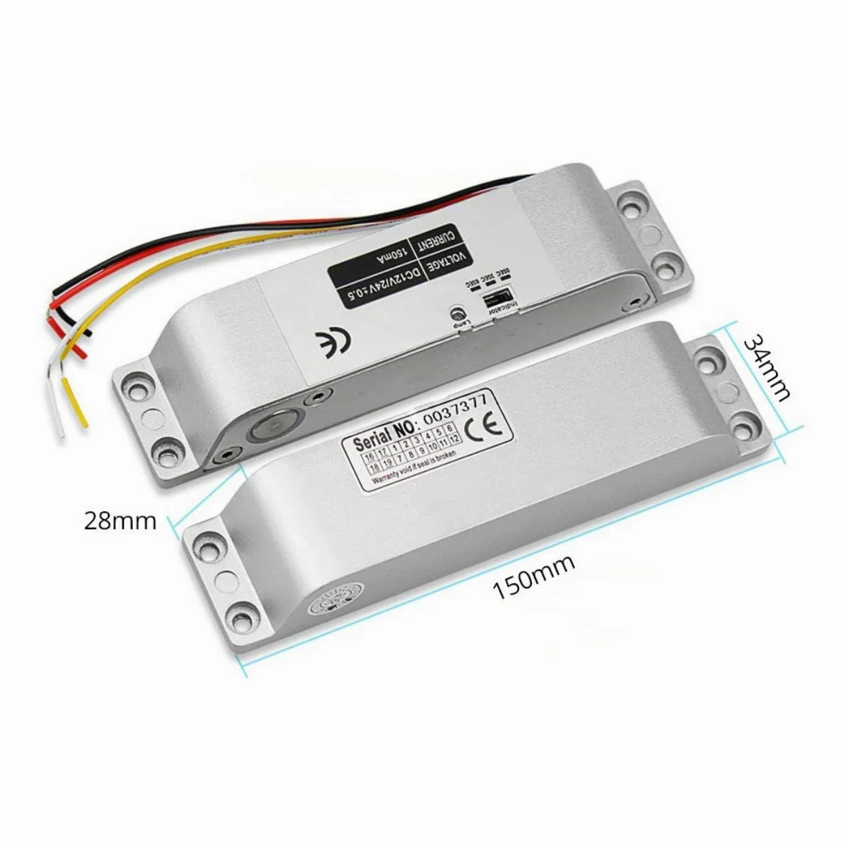 YAVIS Serratura Elettrica a Bloccaggio a Boccaggio DC 12V Fail Safe NC Modalità Serratura Elettronica per Controllo Accessi Sistema di Sicurezza con Ritardo