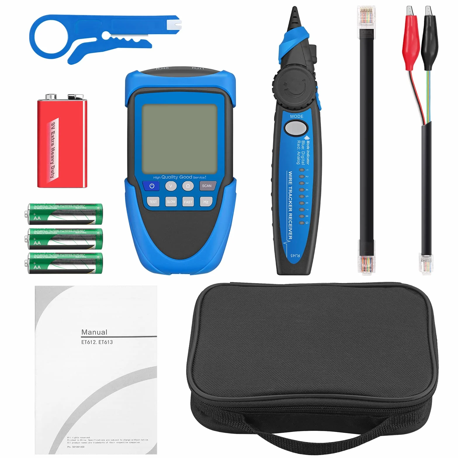 Probador de Cable POE Rastreador de Cables RJ45 LCD Buscador de Líneas CAT5/5e CAT6 Cat7 Cat8 Prueba de Voltaje