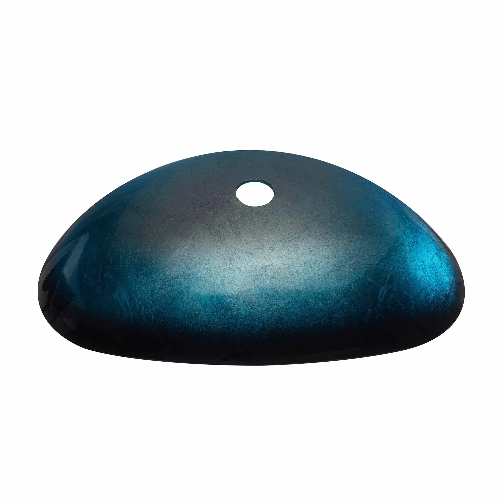 Mai & Mai Lavabo sobre Encimera Lavabo Baño | Ovalado | Vidrio | Azul | 53,5x35,5x16 cm | sin Orificio para Grifo sin Rebosadero | Minerva08