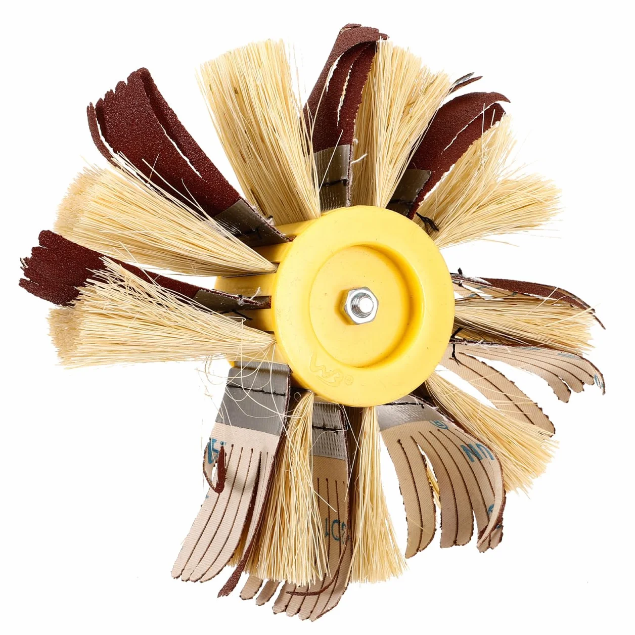 Rueda Lijadora De Sisal 120 Grano De Lijado Para Taladro 6.29X6.29X3.54In Herramienta Rotativa Para Pulir Muebles Y ReparacióN