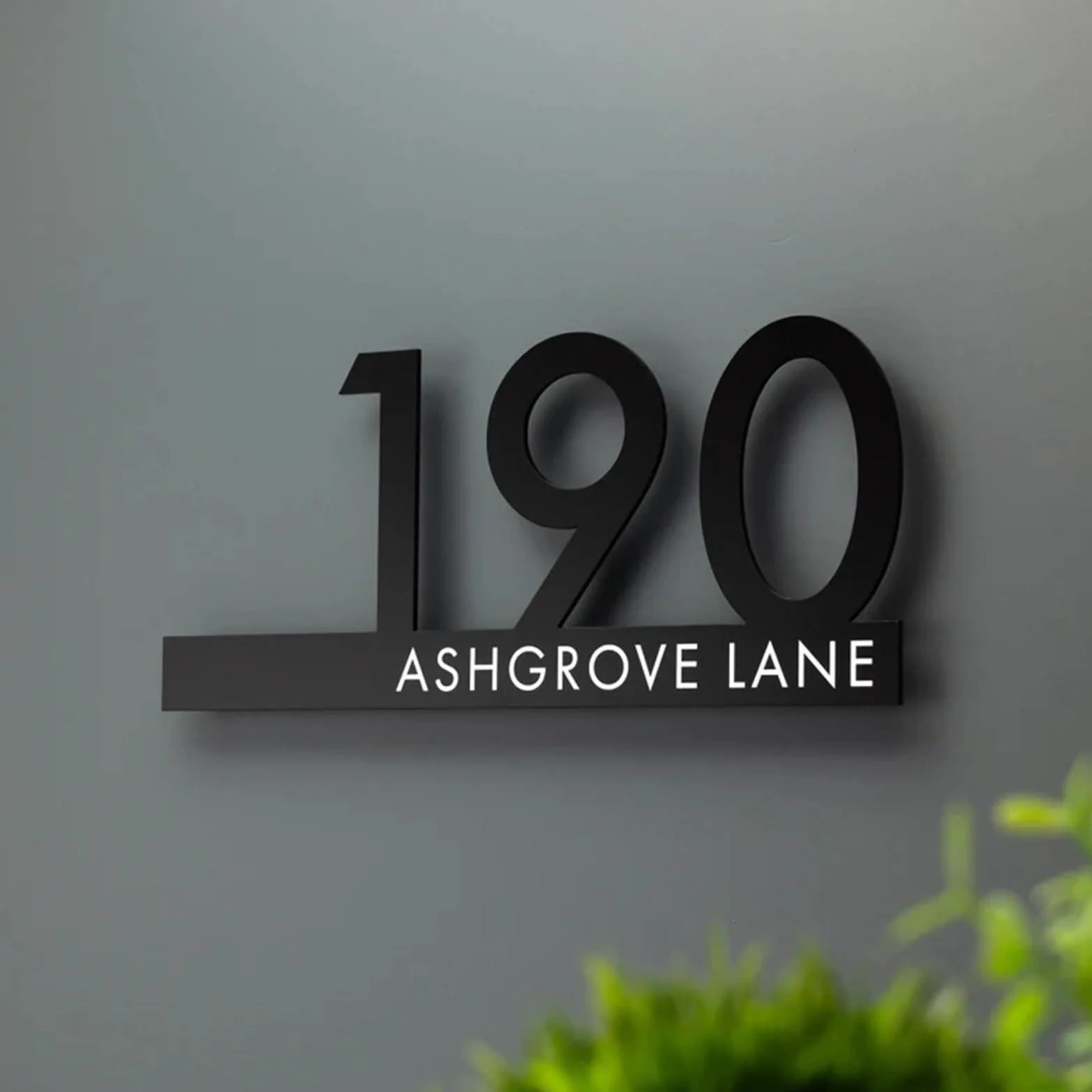 Números para Casa Exterior Personalizado - Letrero de Puerta de Acrílico Grabado en 3D Personalizado, 5 Tamaños y 3 Opciones de Color para Placa de Número de Casa y Dirección(Negro)