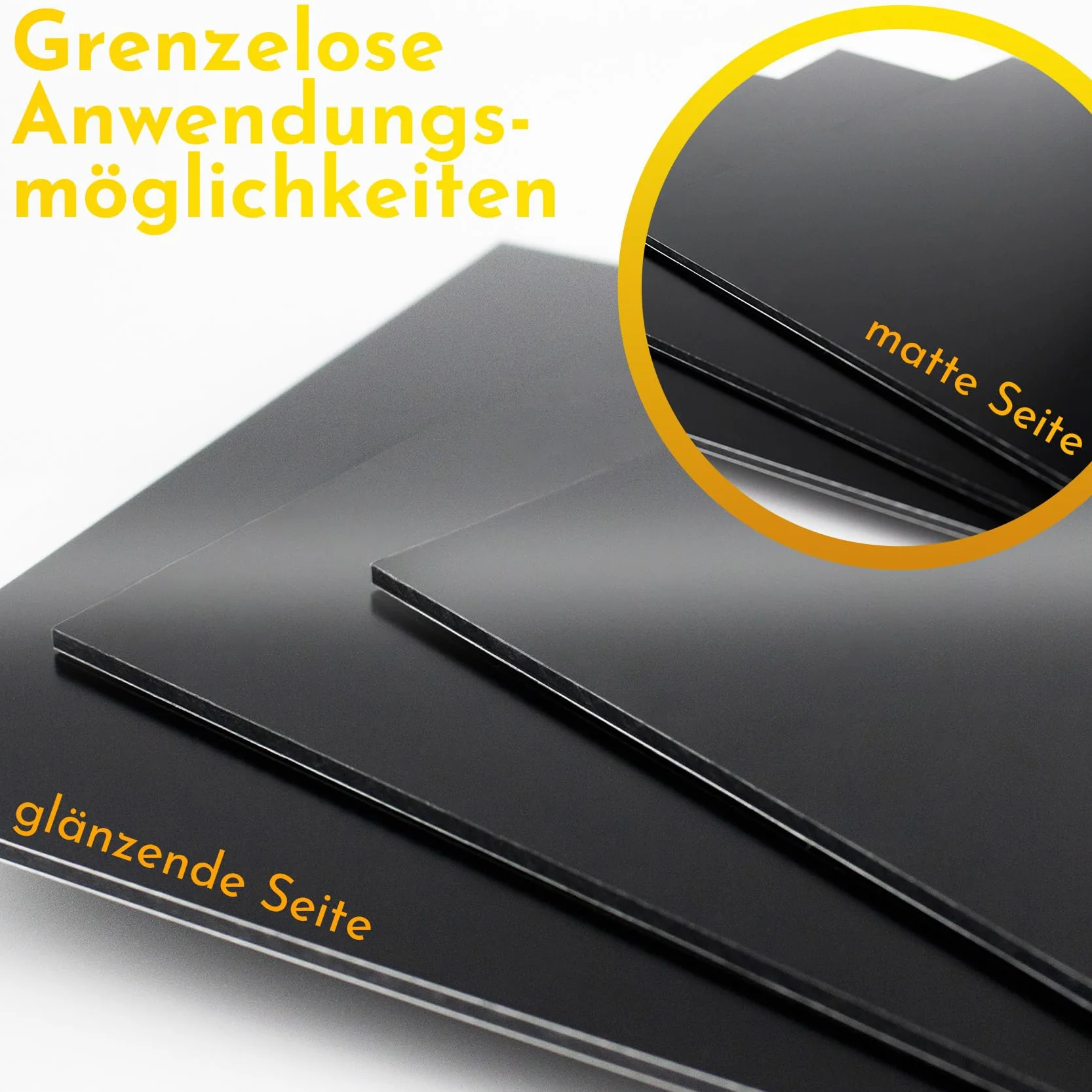Finest Folia 3 placas aluminio DIN A4, 20 x 30 cm, corte 3 mm, vallas puertas postes, placa blanca, resistente intemperie (3, negro)