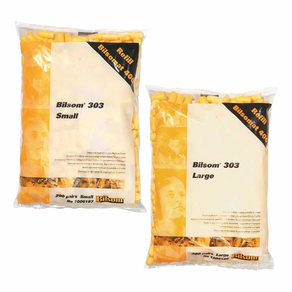 Honeywell 1006186 Howard Leight Large Bilsom 303 Paquete de relleno para tapones auditivos para dispensador Leight Source (200 pares)