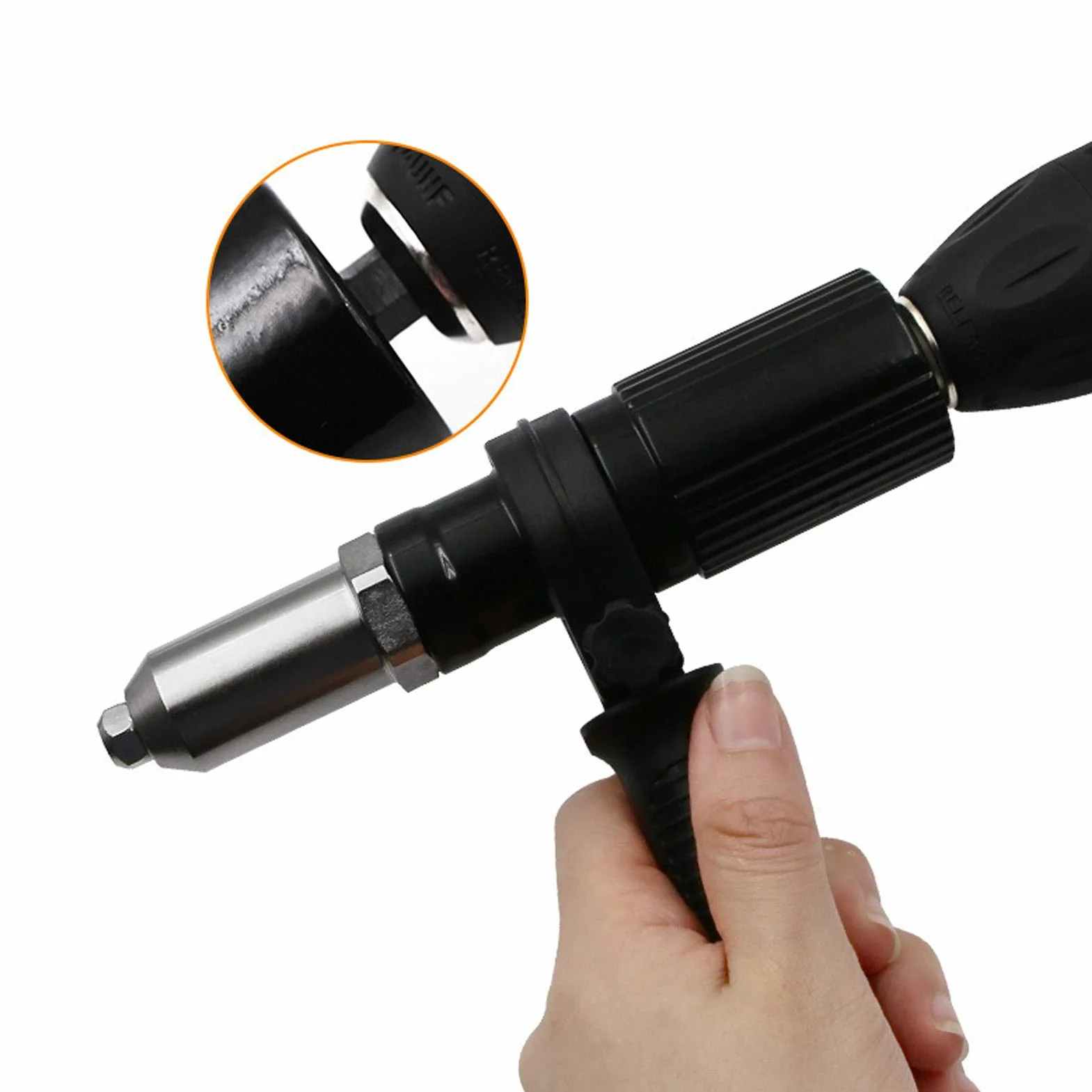 AolKee Remachadora Eléctrica Con Adaptador Para Taladro - Kit de Pistola Remachadora Para Taladros Eléctricos Inalámbricos