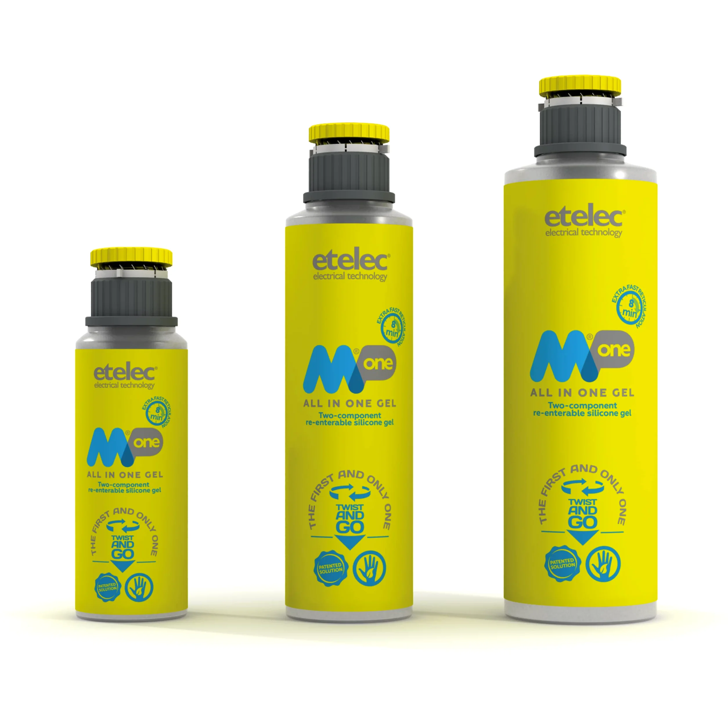 Etelec Mpone Mpone Gel de silicona Monoflacone, relleno aislante eléctrico, cajas de derivación (MP106-0.600 litros)